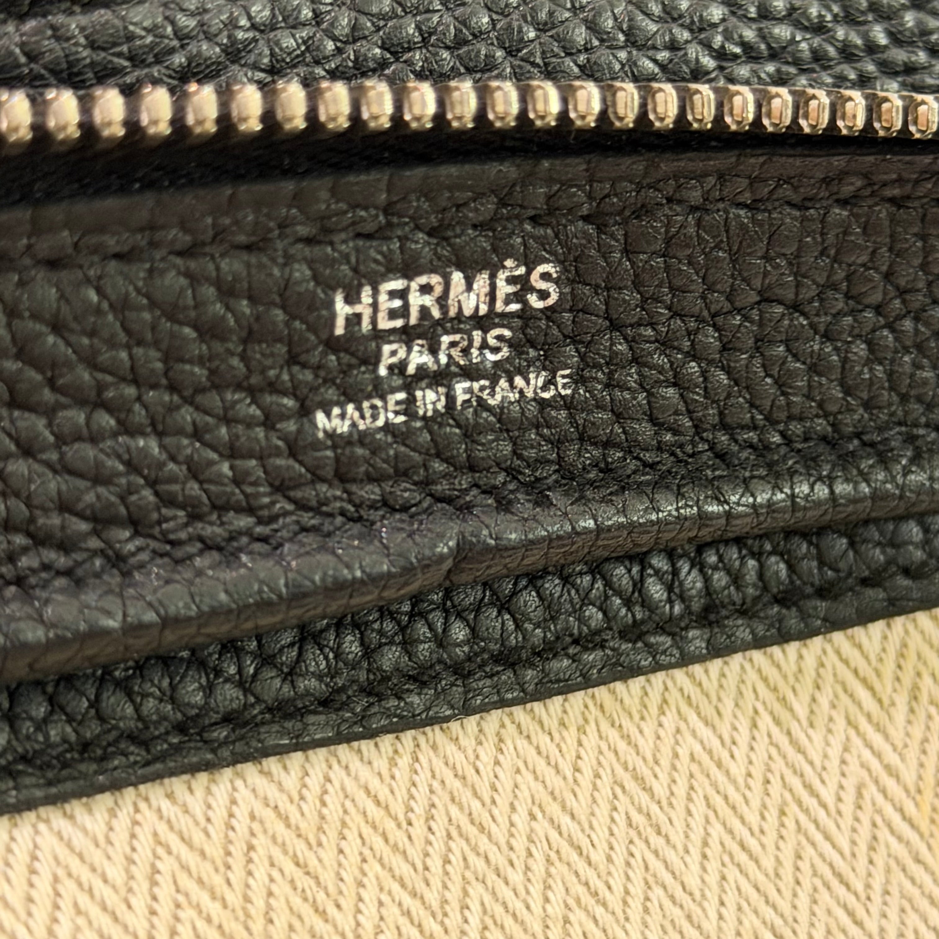 HERMÈS CITYBACK BLACK WITH SILVER HARDWARE BACKPACK