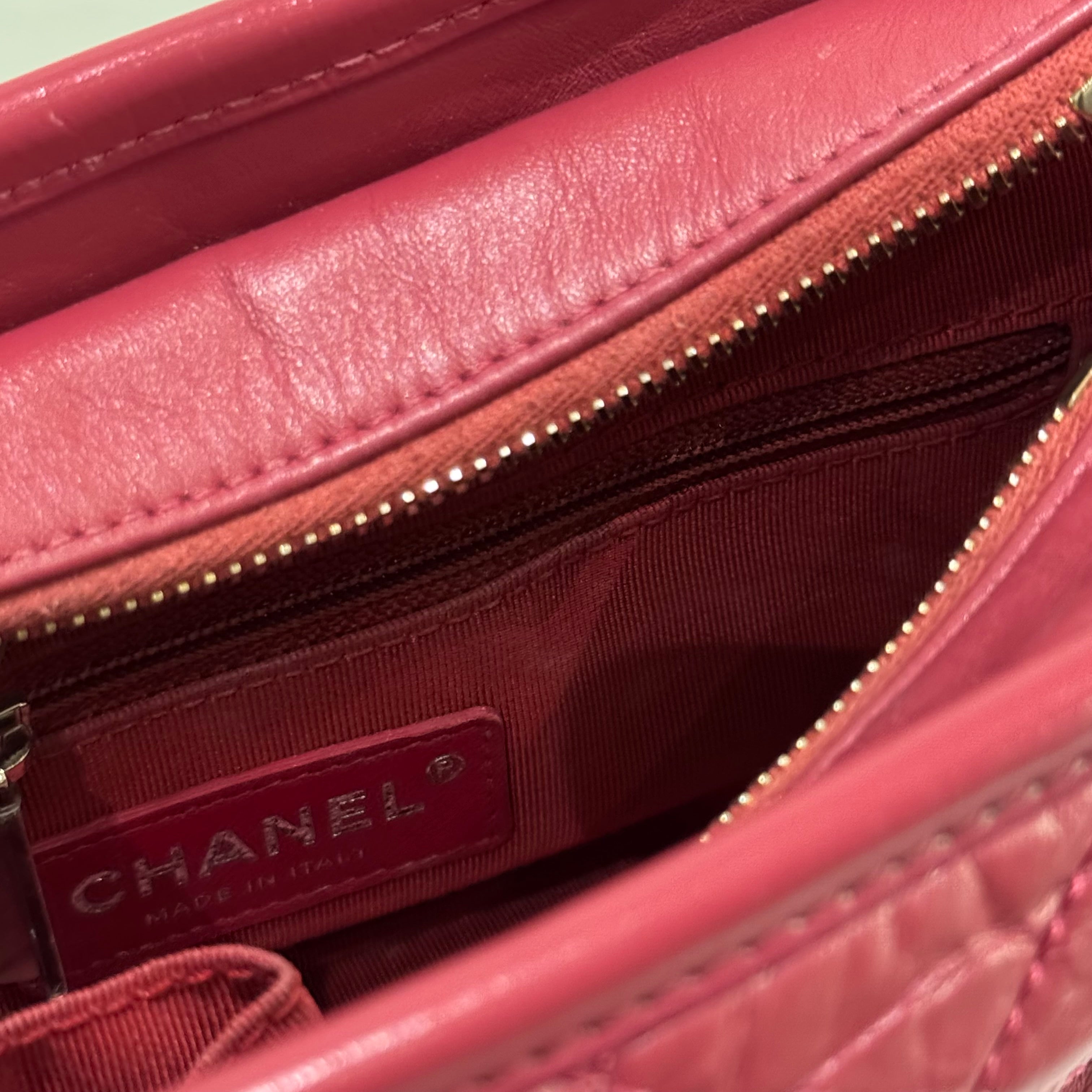 CHANEL GABRIELLE SMALL HOBO BAG FUCHSIA PINK