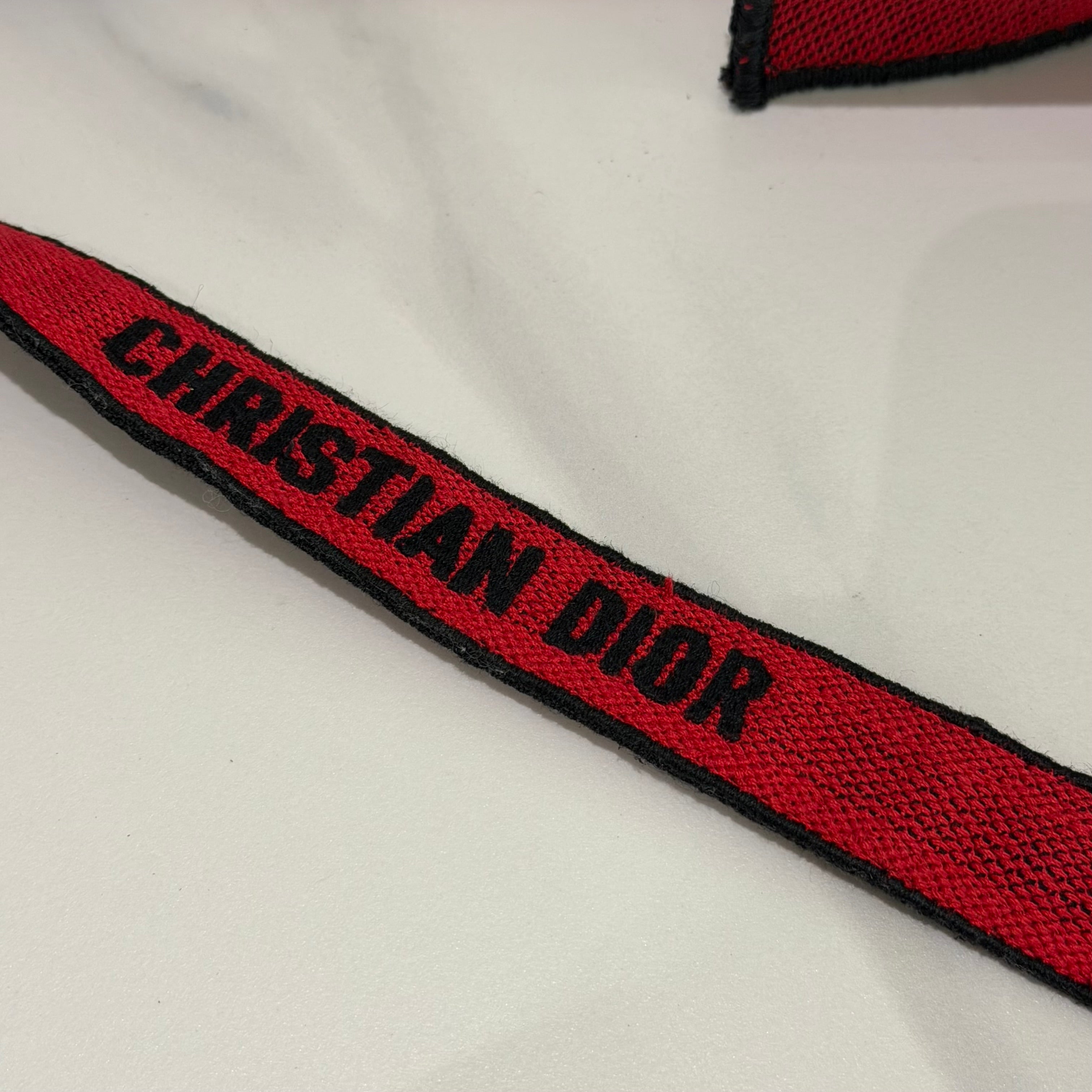 Dior Red & Black Striped Canvas Messenger Bag (Medium)