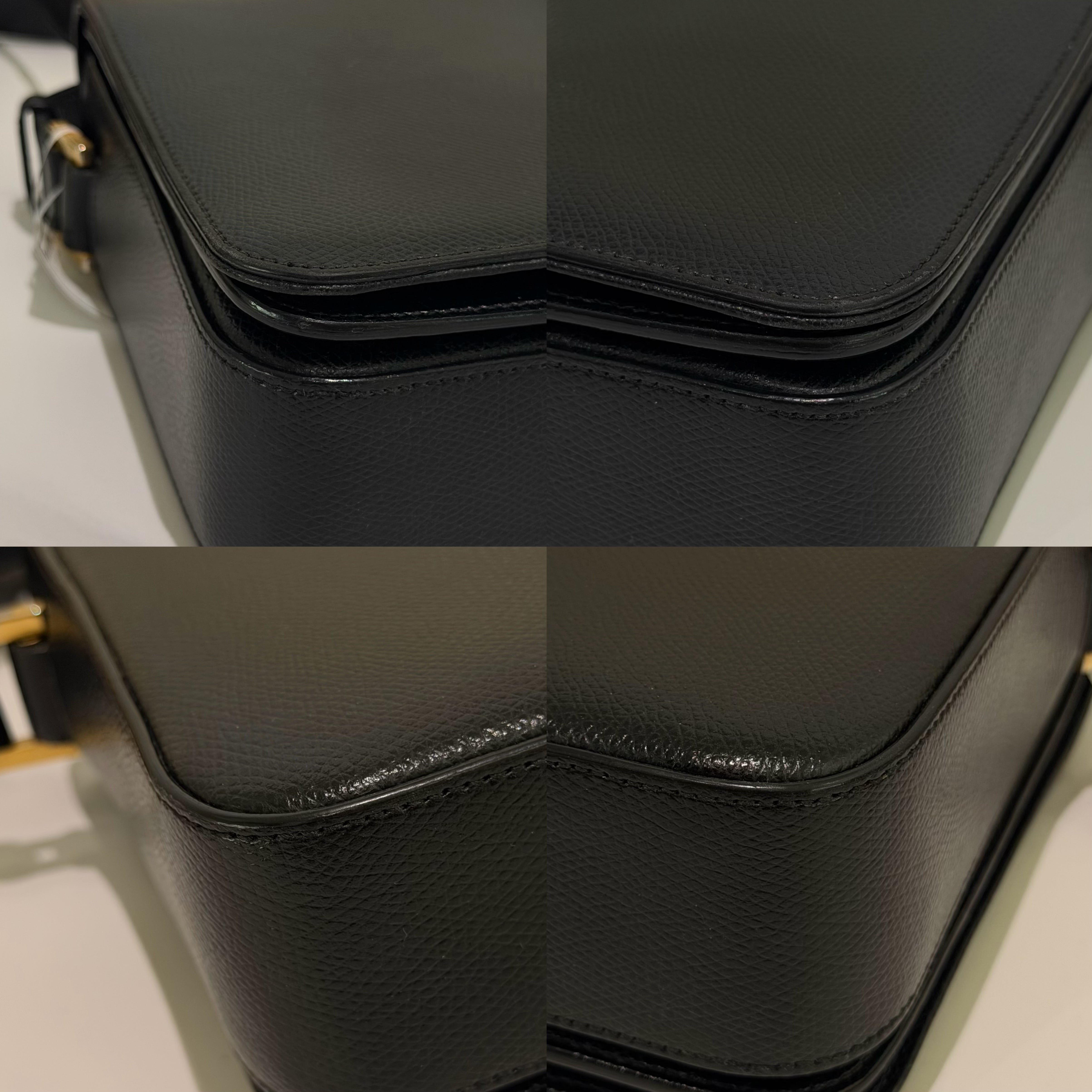 Saint Laurent Classic Black Grained Leather College Messenger Bag