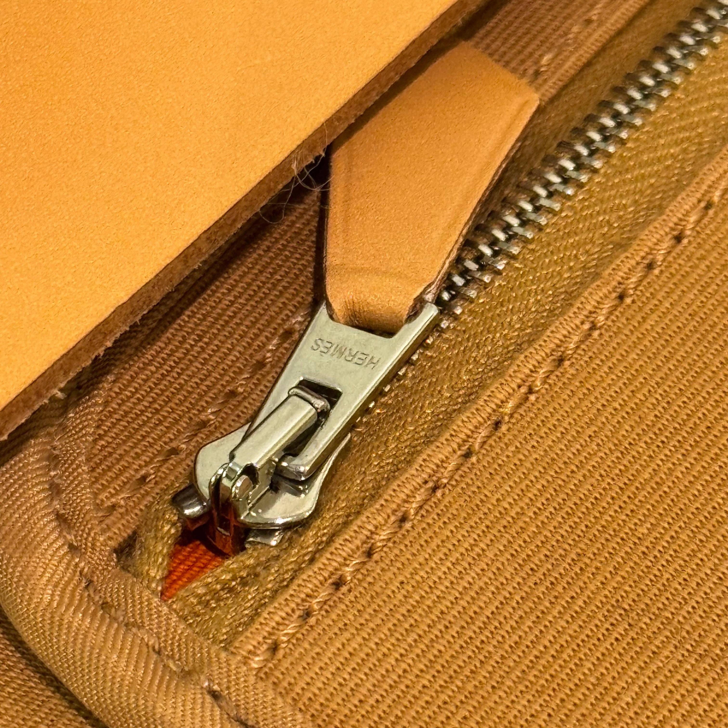 HERMÈS HERBAG 39 YELLOW BI-COLOR WITH SILVER HARDWARE (STAMP P)