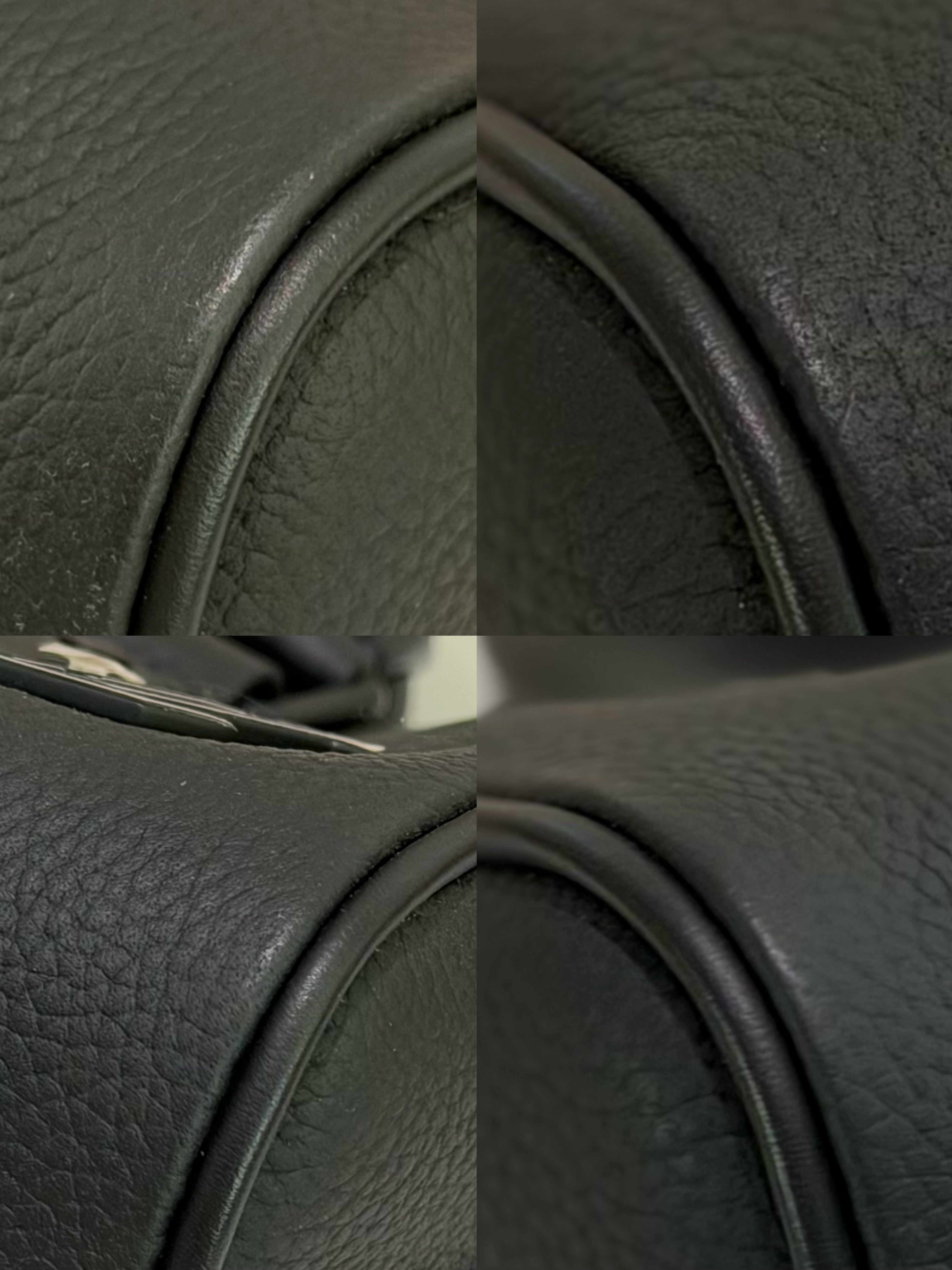 Louis Vuitton Keepall XS Black Leather Top Handle Shoulder Crossbody Bag