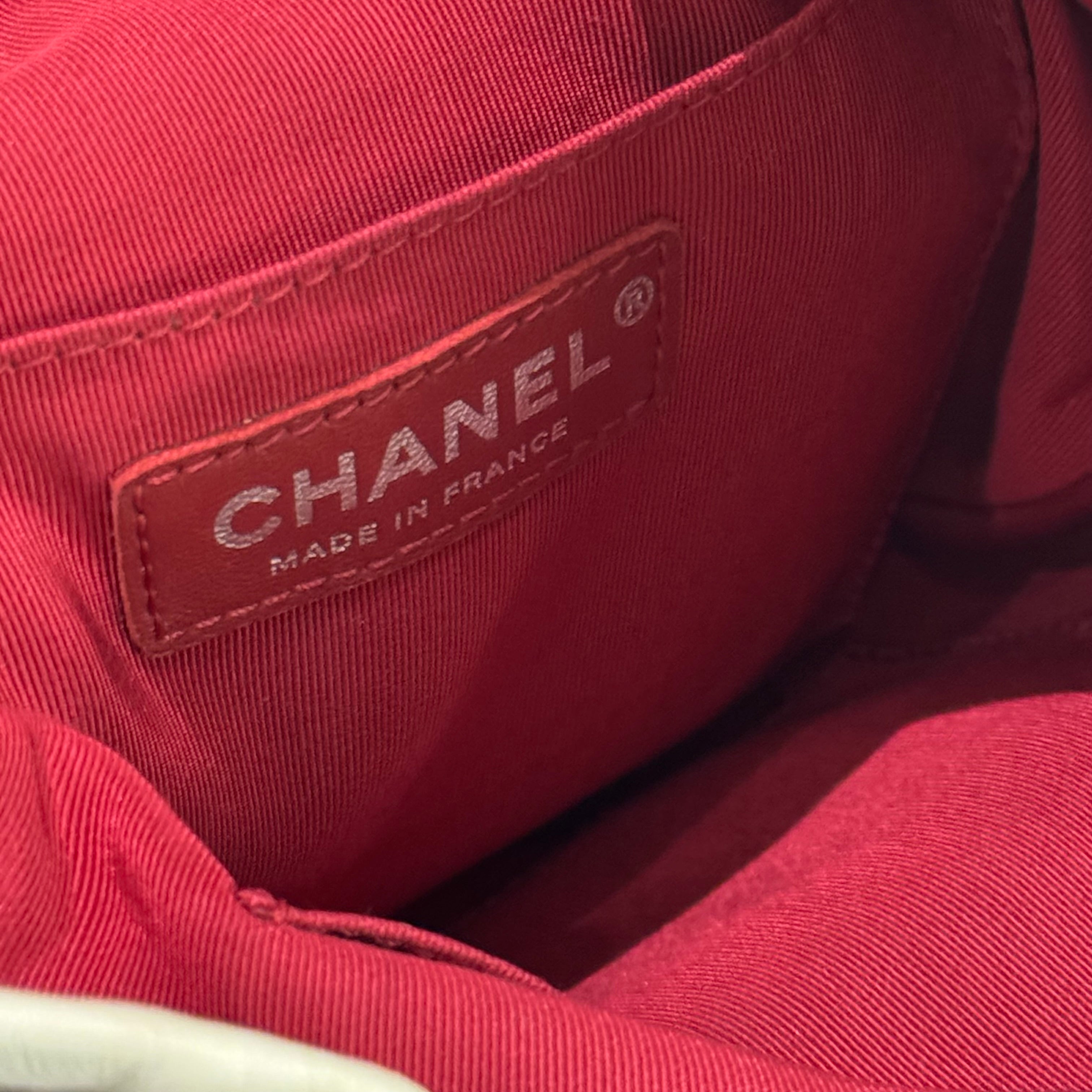 CHANEL GABRIELLE DRAWSTRING HOBO BAG PANDA COLOR LAMBSKIN & CALFSKIN