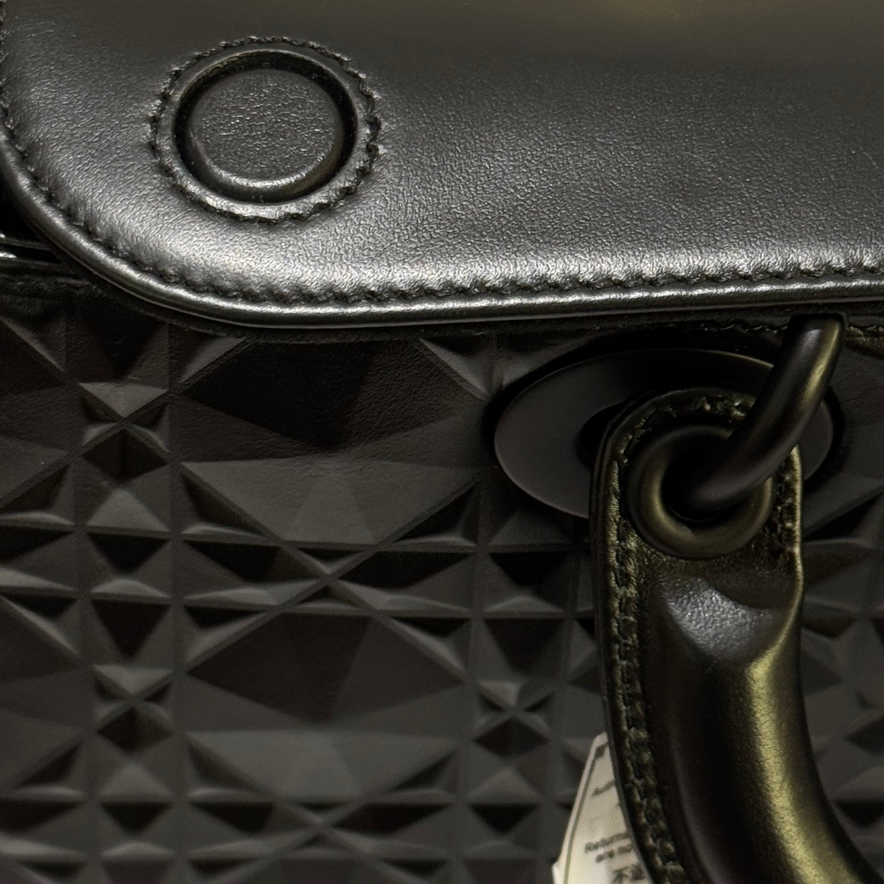 DIOR LADY D-JOY BAG MEDIUM BLACK CANNAGE LAMBSKIN