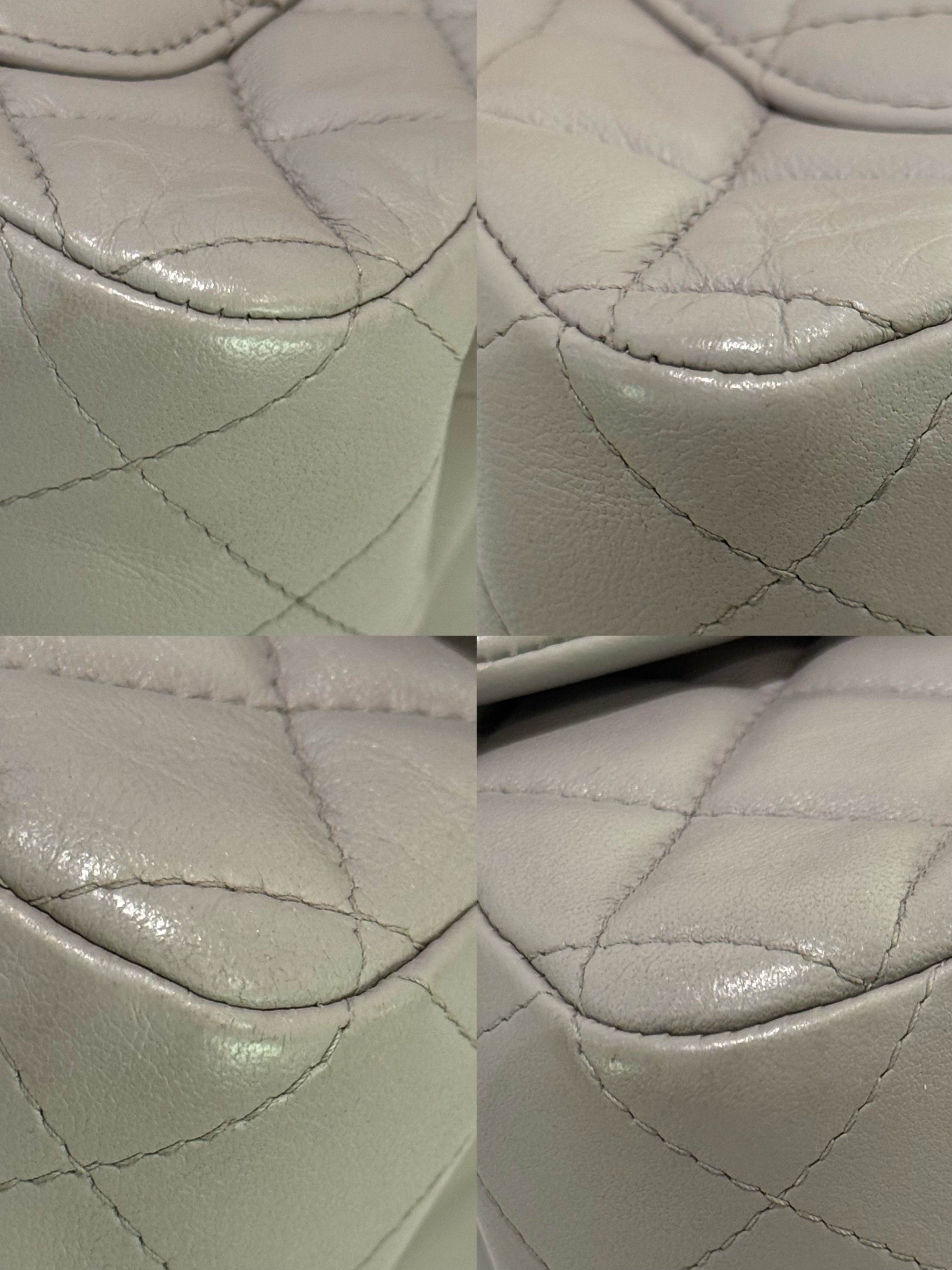 CHANEL CF MINI GREY LAMBSKIN WITH SILVER HARDWARE (MICROCHIP)