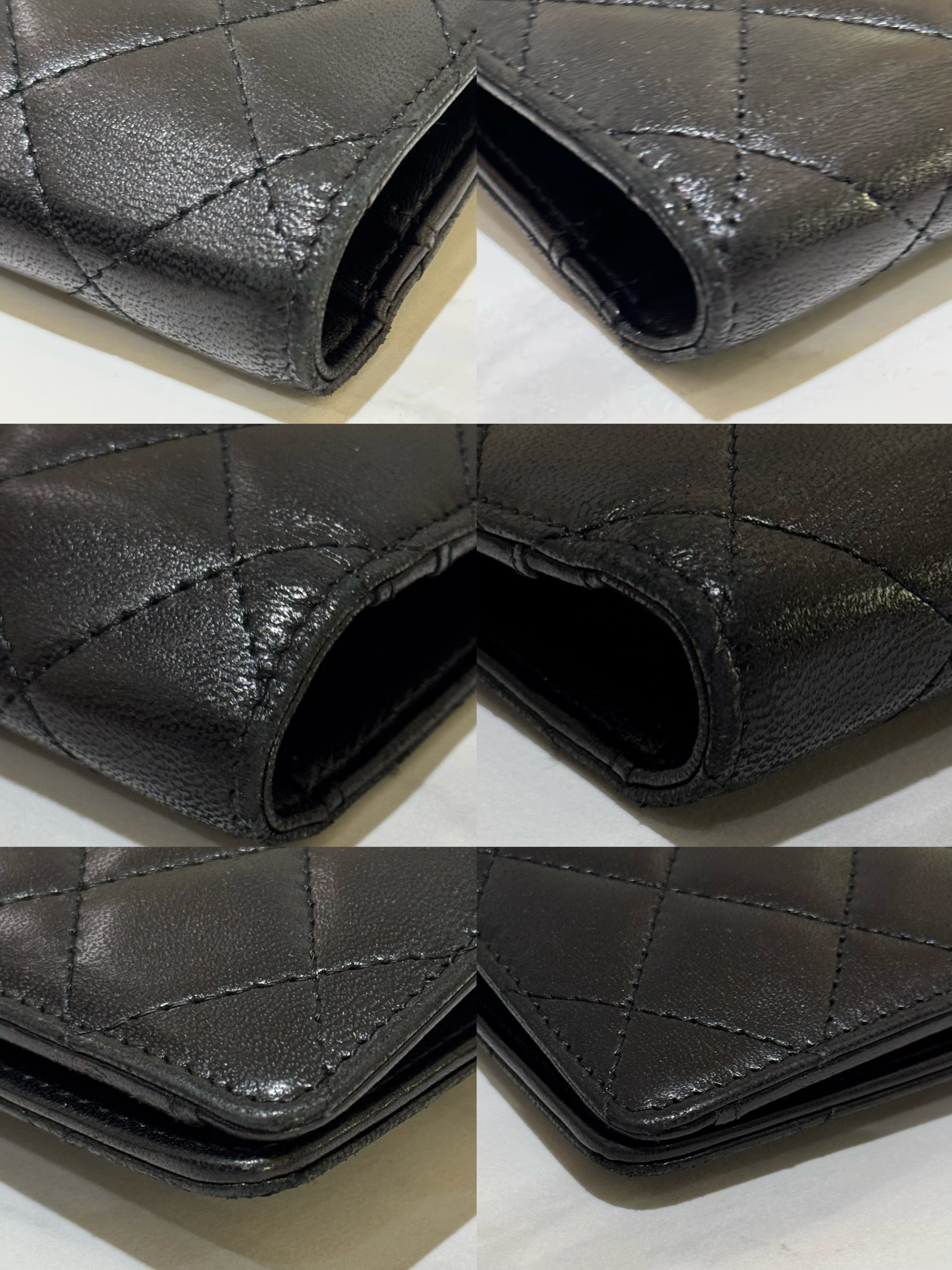 CHANEL LONG WALLET BLACK HEART LAMBSKIN