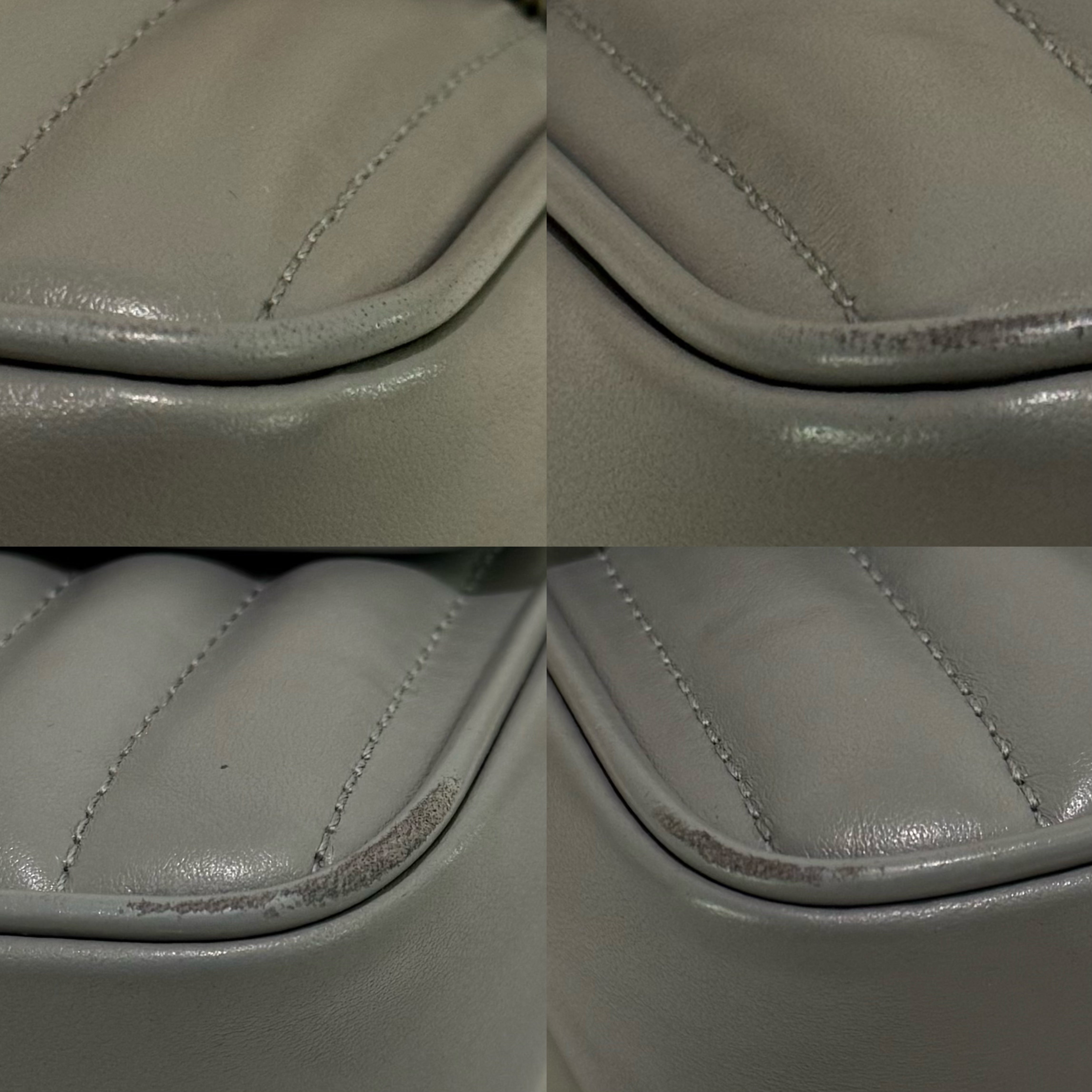 GUCCI MARMONT MINI CHAIN BAG IN SILVER GREY