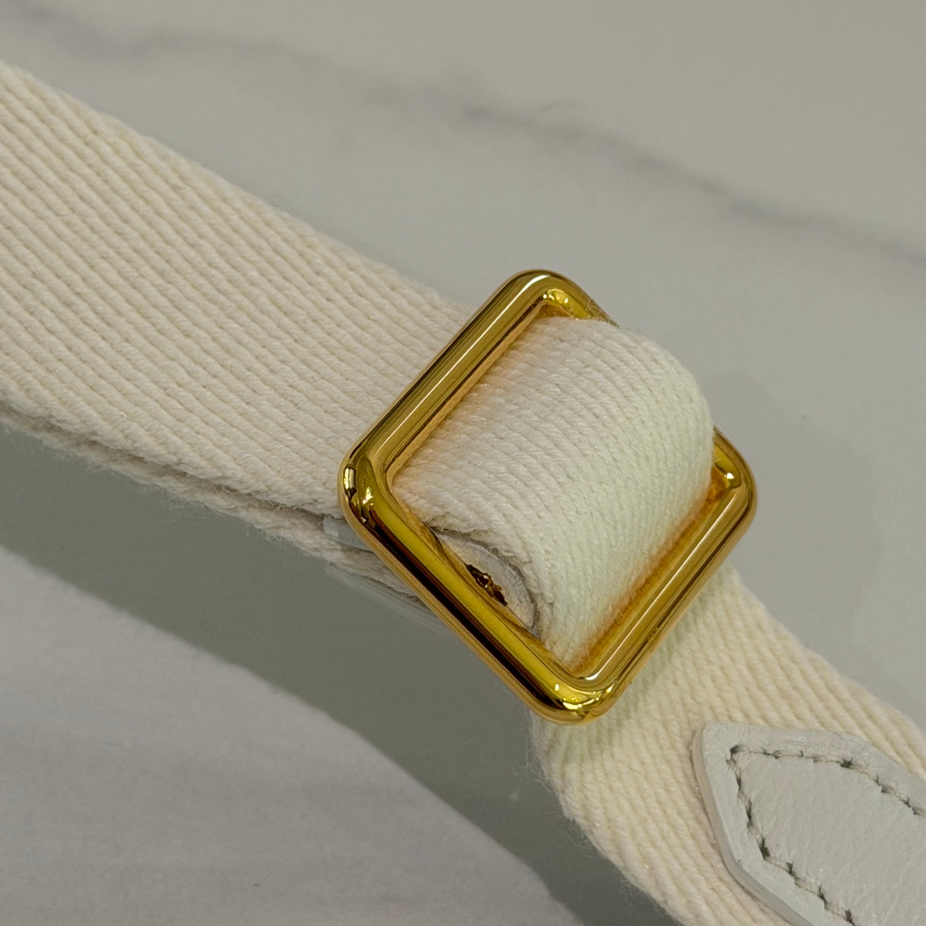 Hermes Jypsiere Mini White with Gold Hardware (W Stamp)