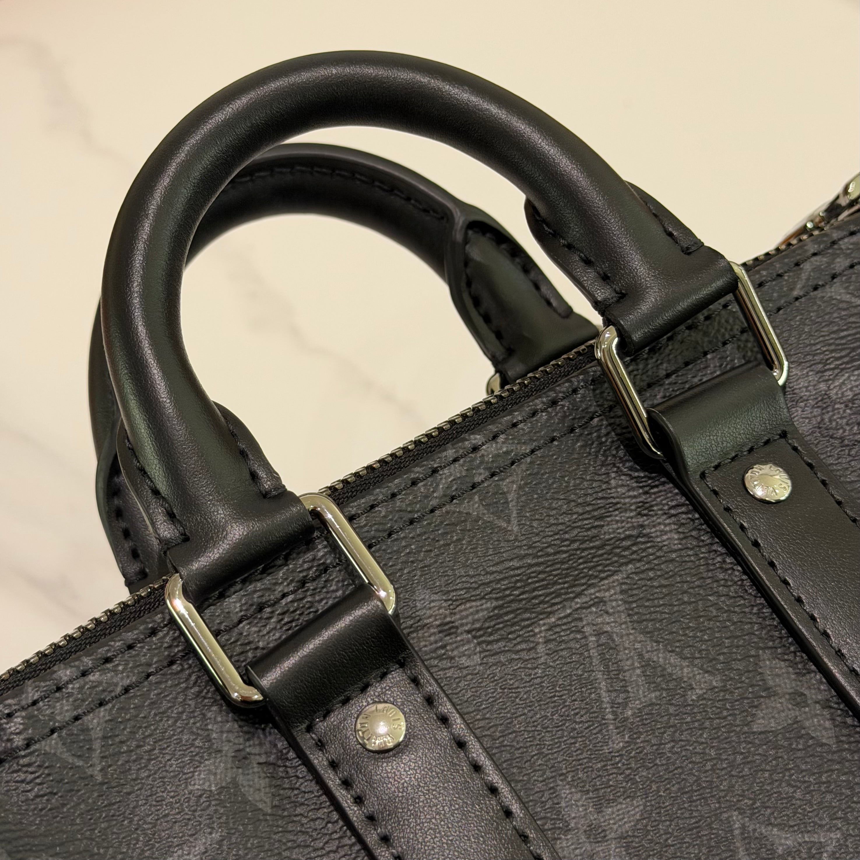 Louis Vuitton Keepall Black Monogram “Black Warrior” (Chip Model)