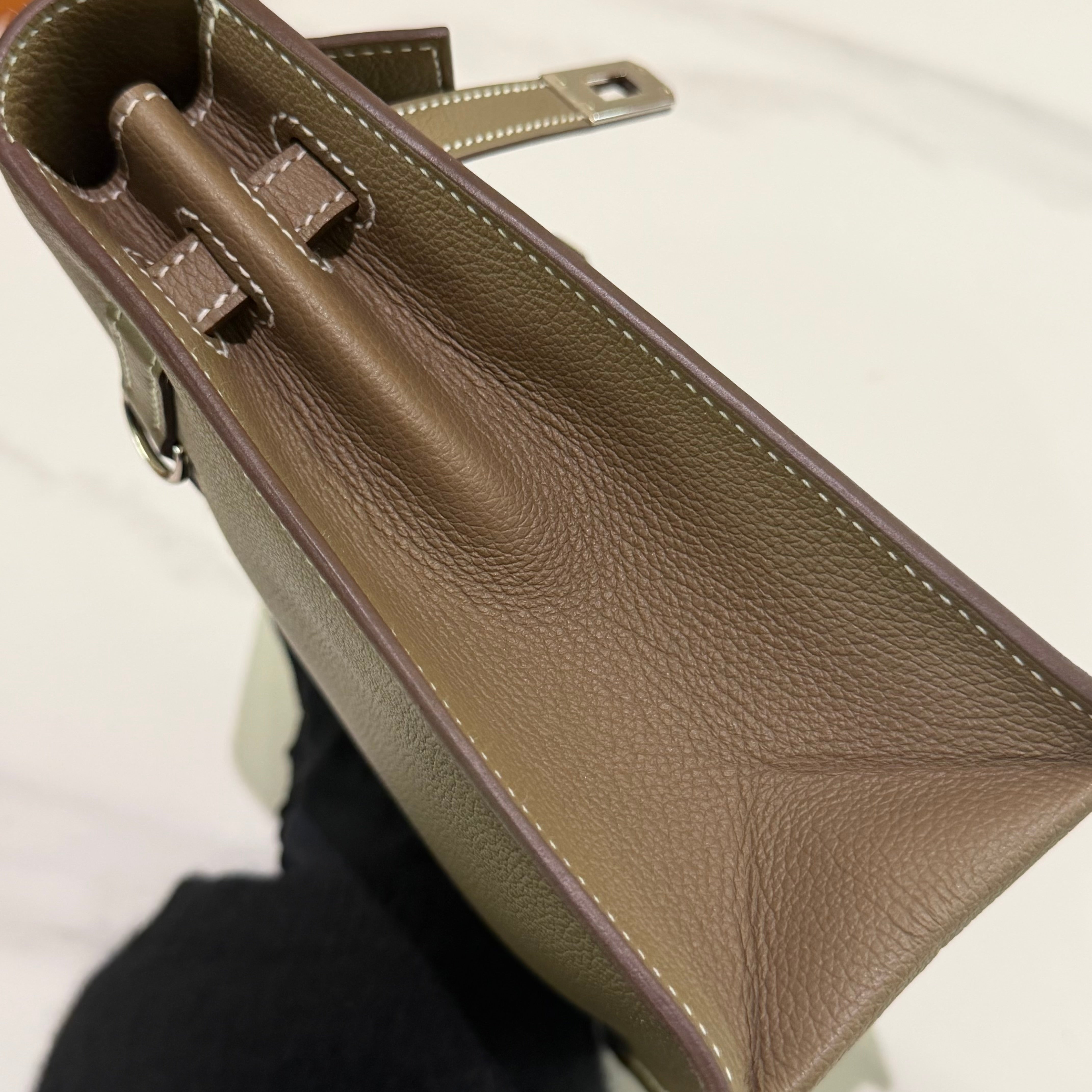 Hermès Kelly Danse Etoupe Epsom Leather Palladium Hardware