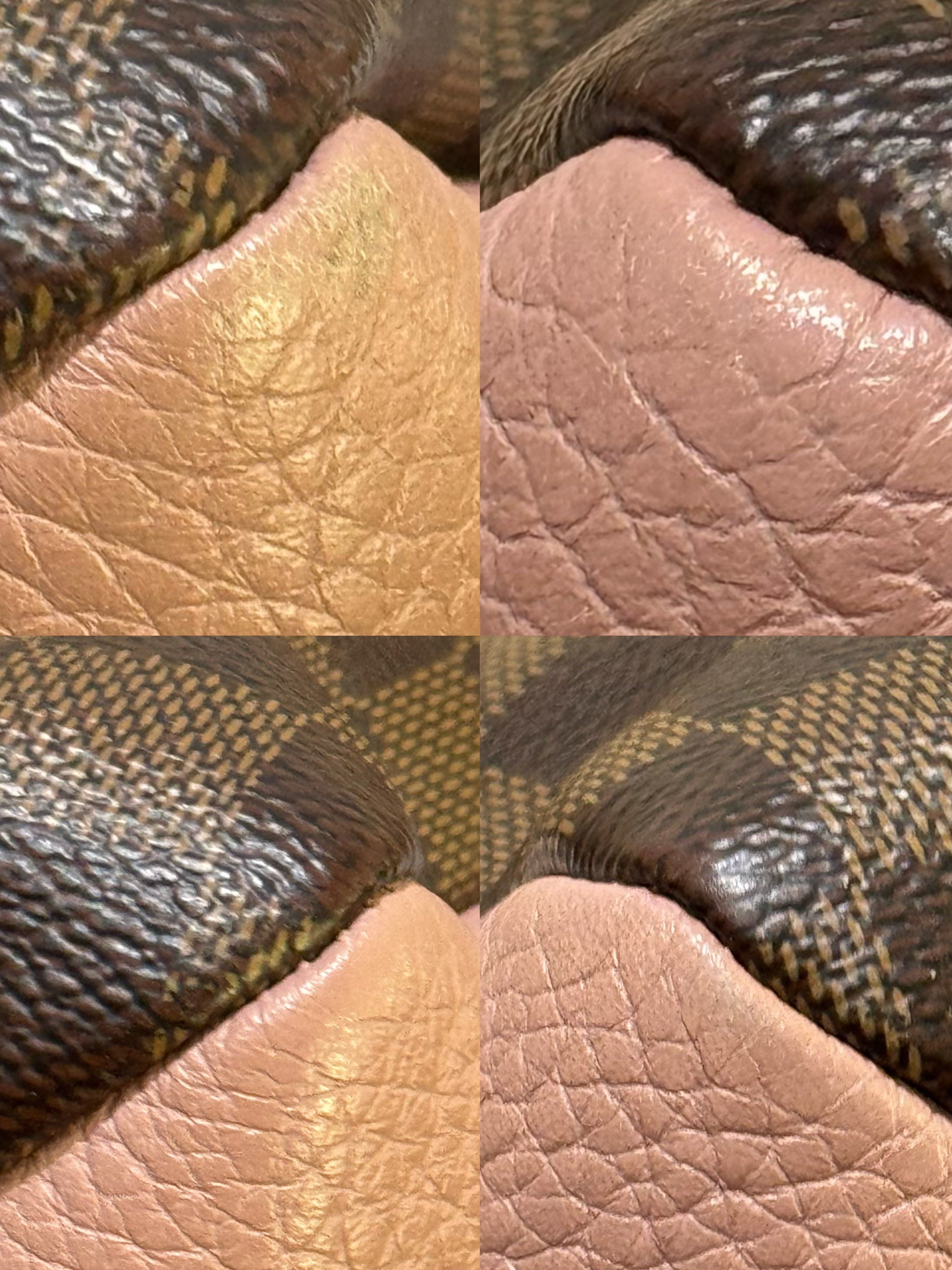 LOUIS VUITTON BRITTANY MUGUET PINK LEATHER WITH DAMIER EBENE COMBINATION