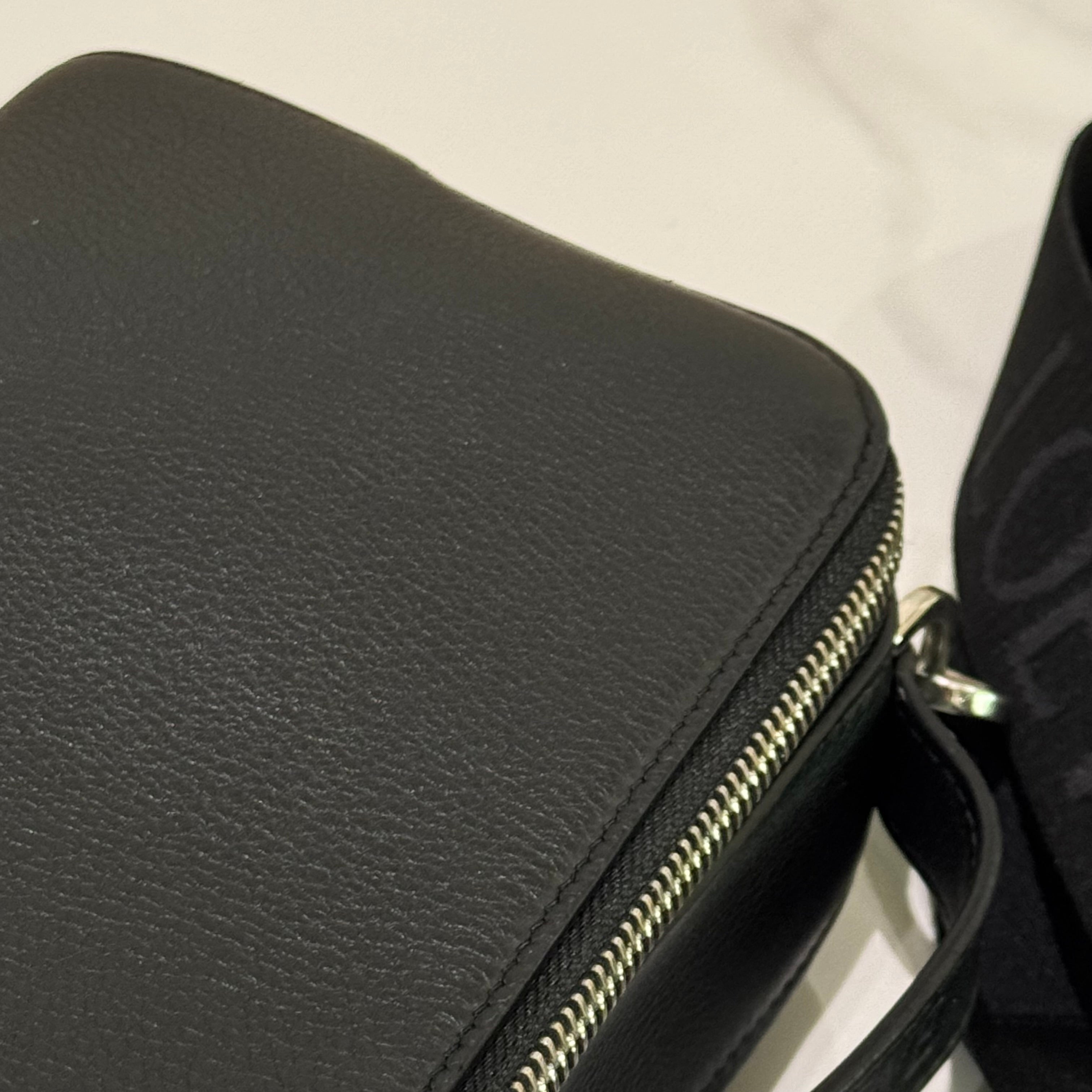 LOEWE BLACK EMBOSSED CAMERA BAG