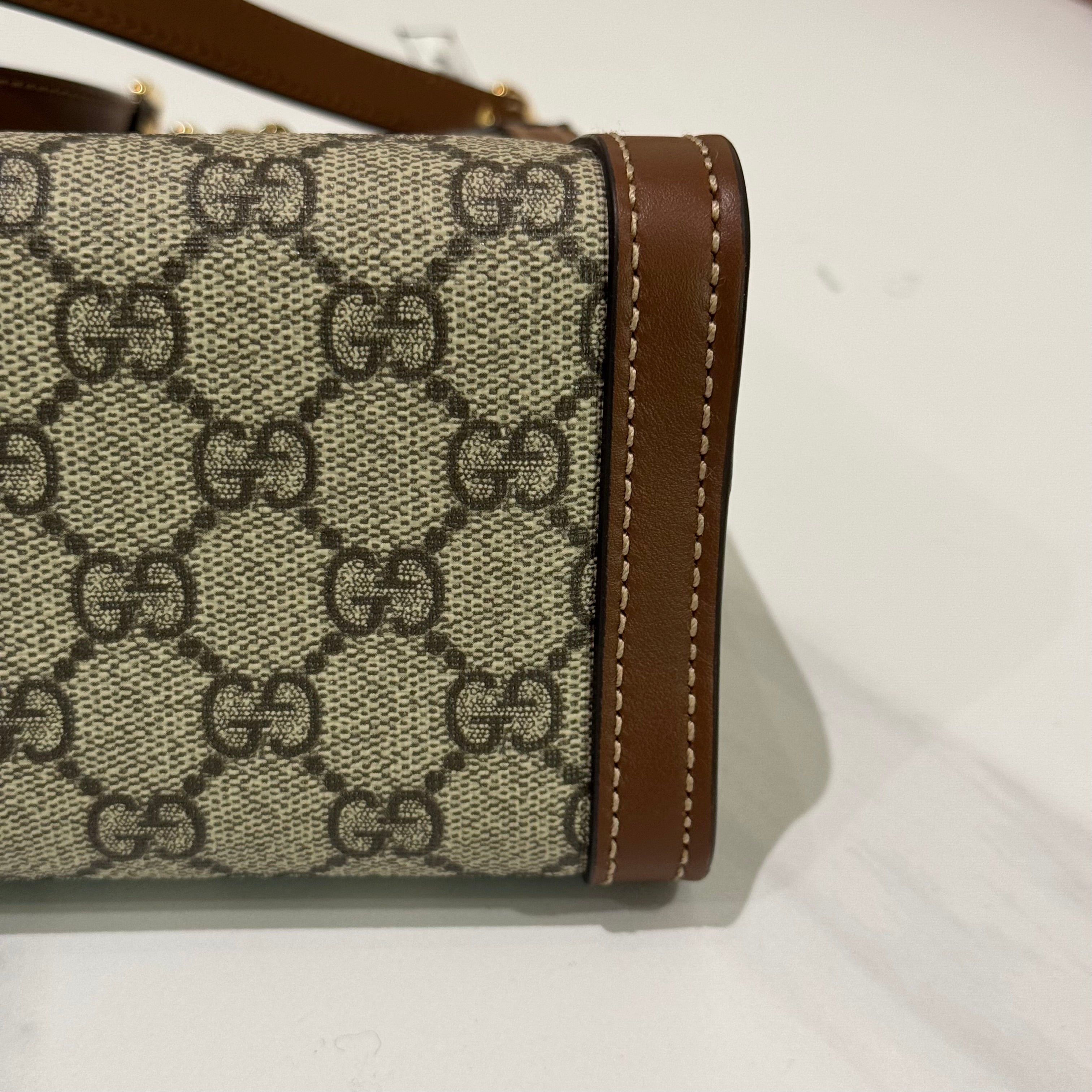 GUCCI PADLOCK SMALL BROWN SHOULDER BAG