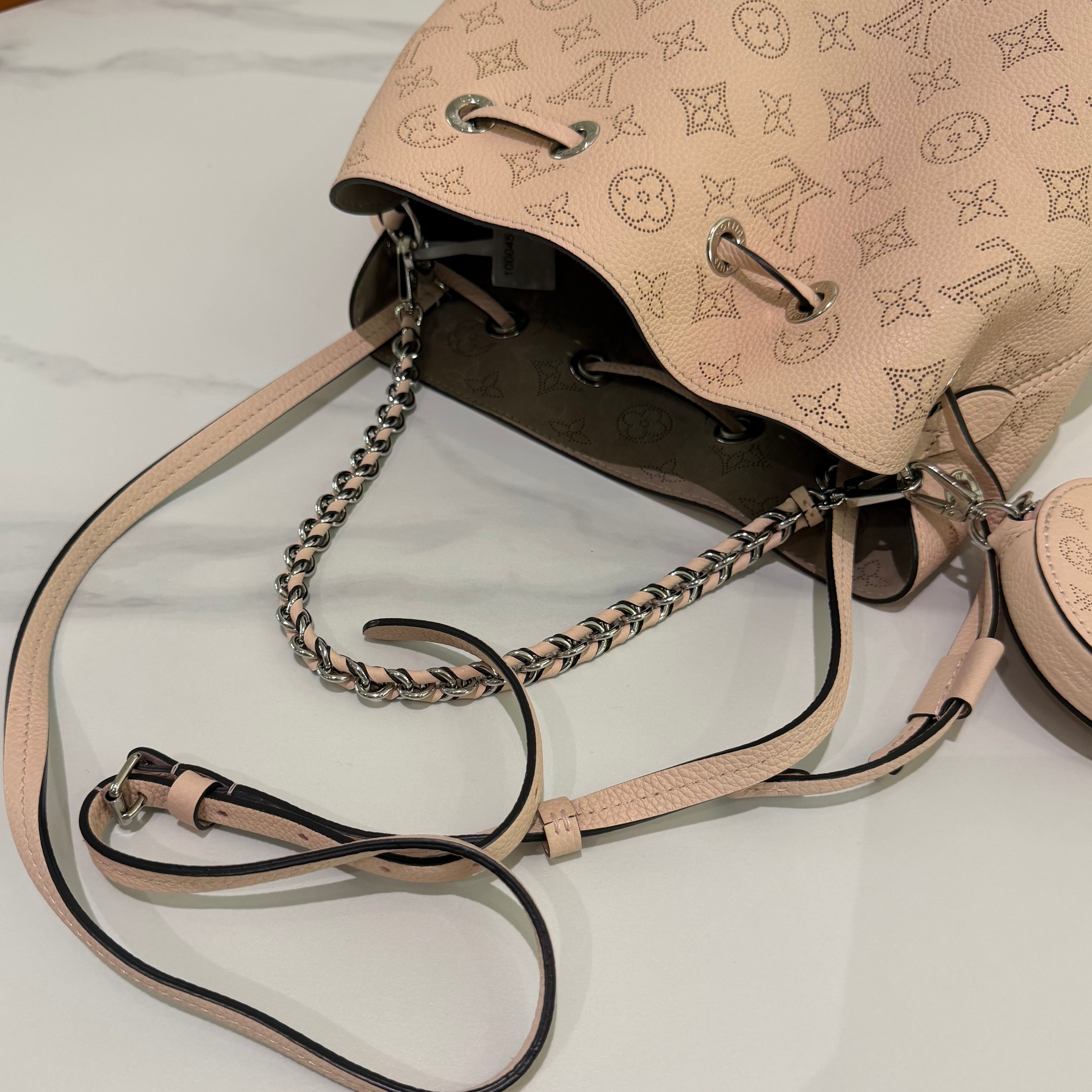 Louis Vuitton Bella Perforated Leather Bucket Bag