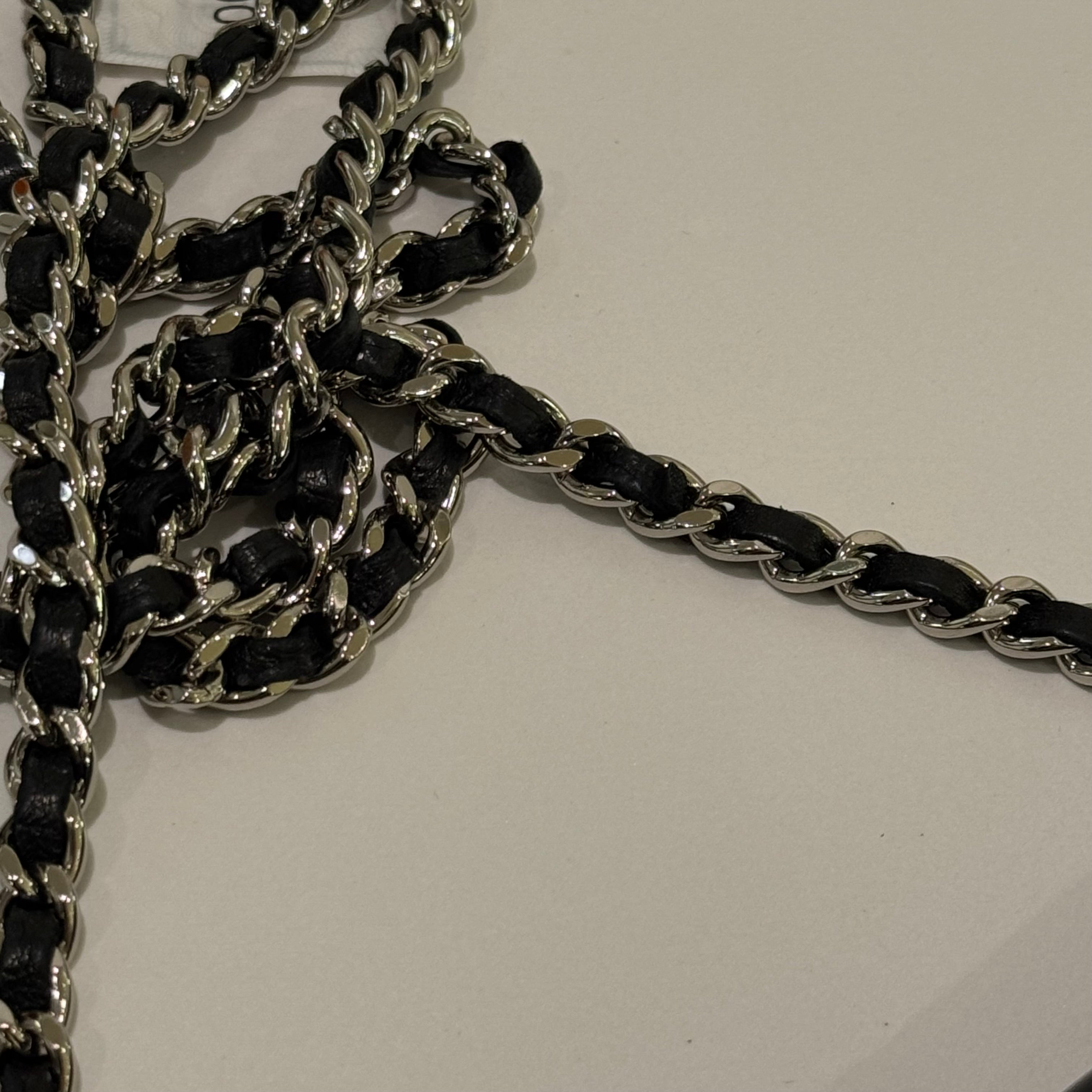 CHANEL CLASSIC WALLET ON CHAIN GRAINED CALFSKIN BLACK