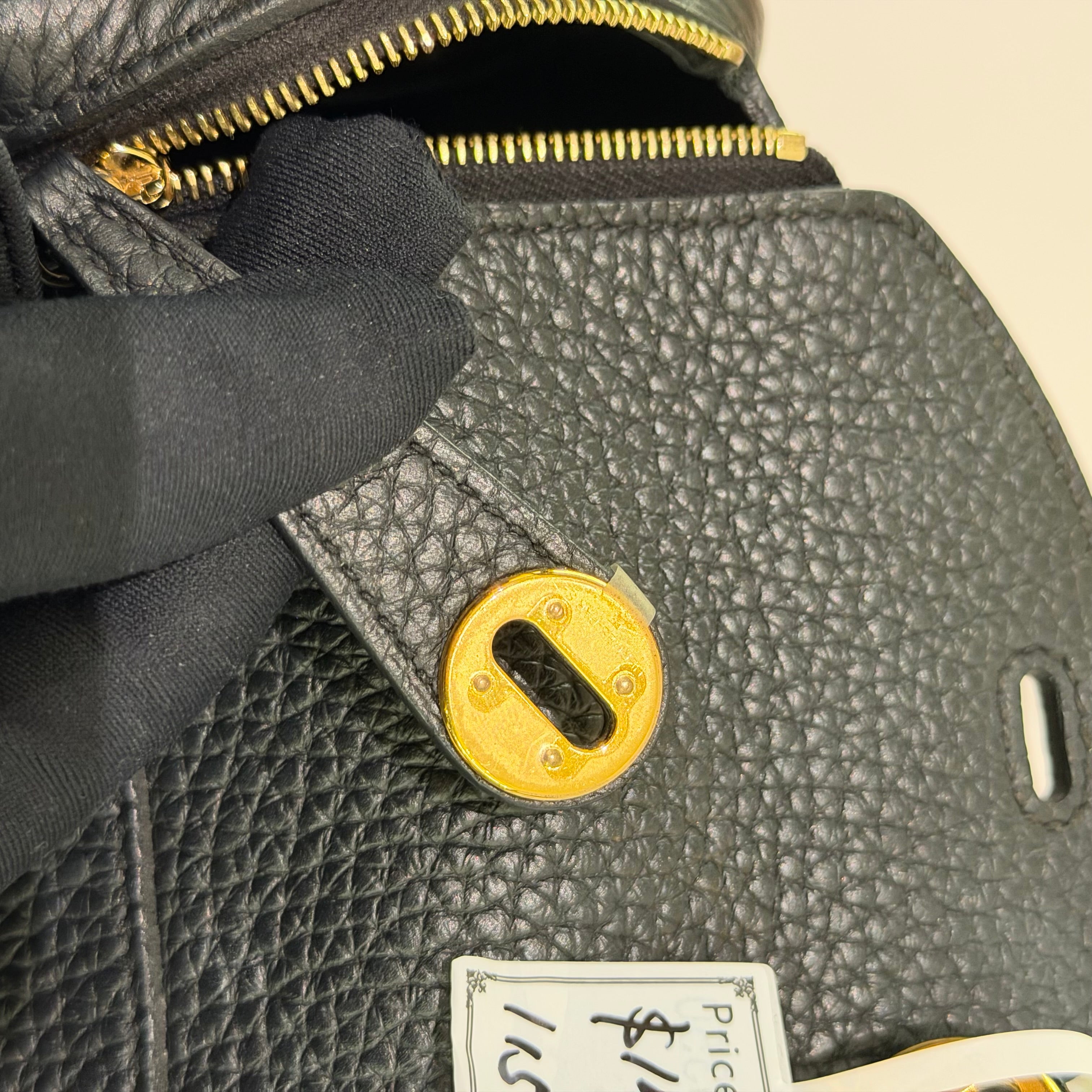 Hermes Mini Lindy Black with Gold Hardware (Stamp W)
