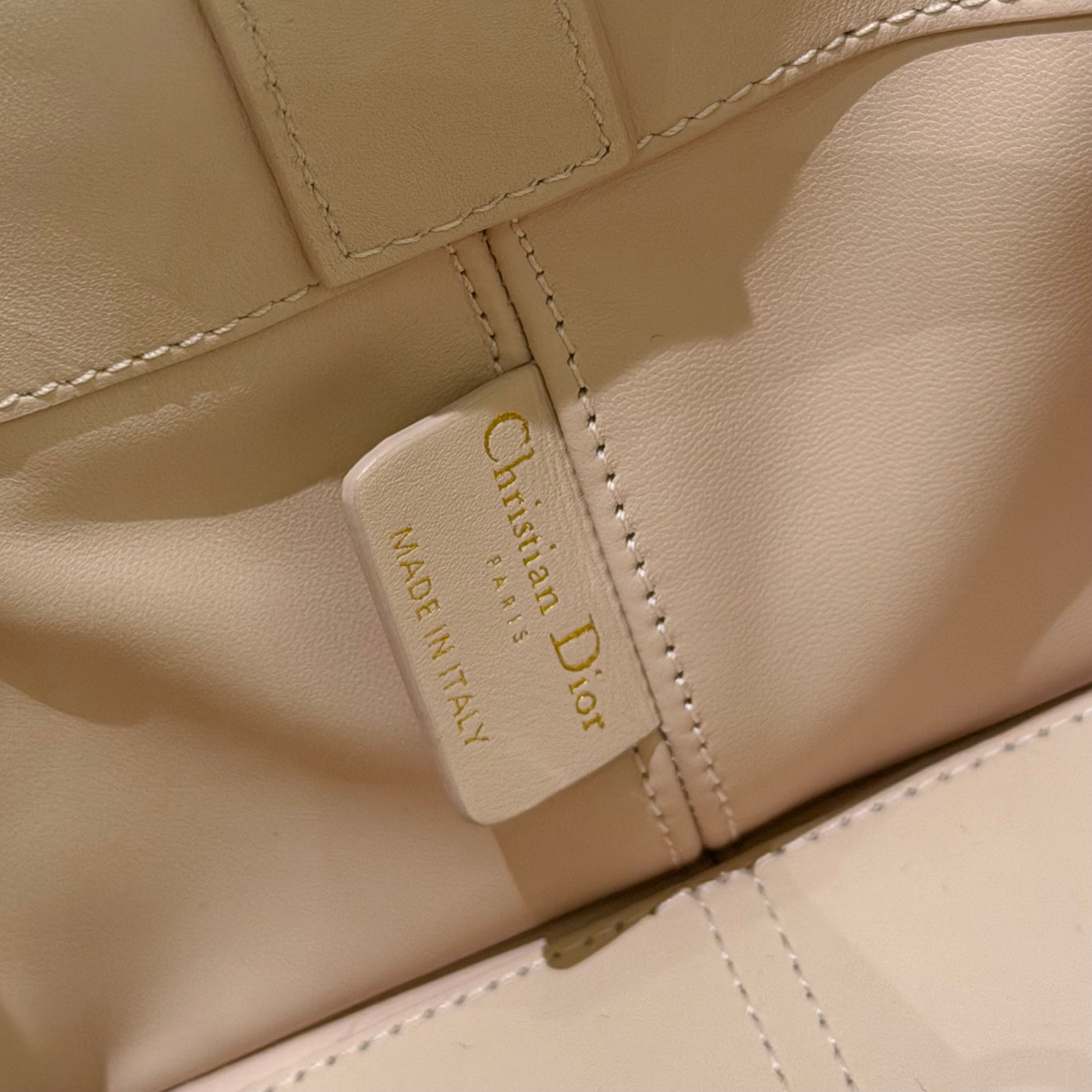 Dior Toujours Light Pink Small Quilted Top Handle Bag