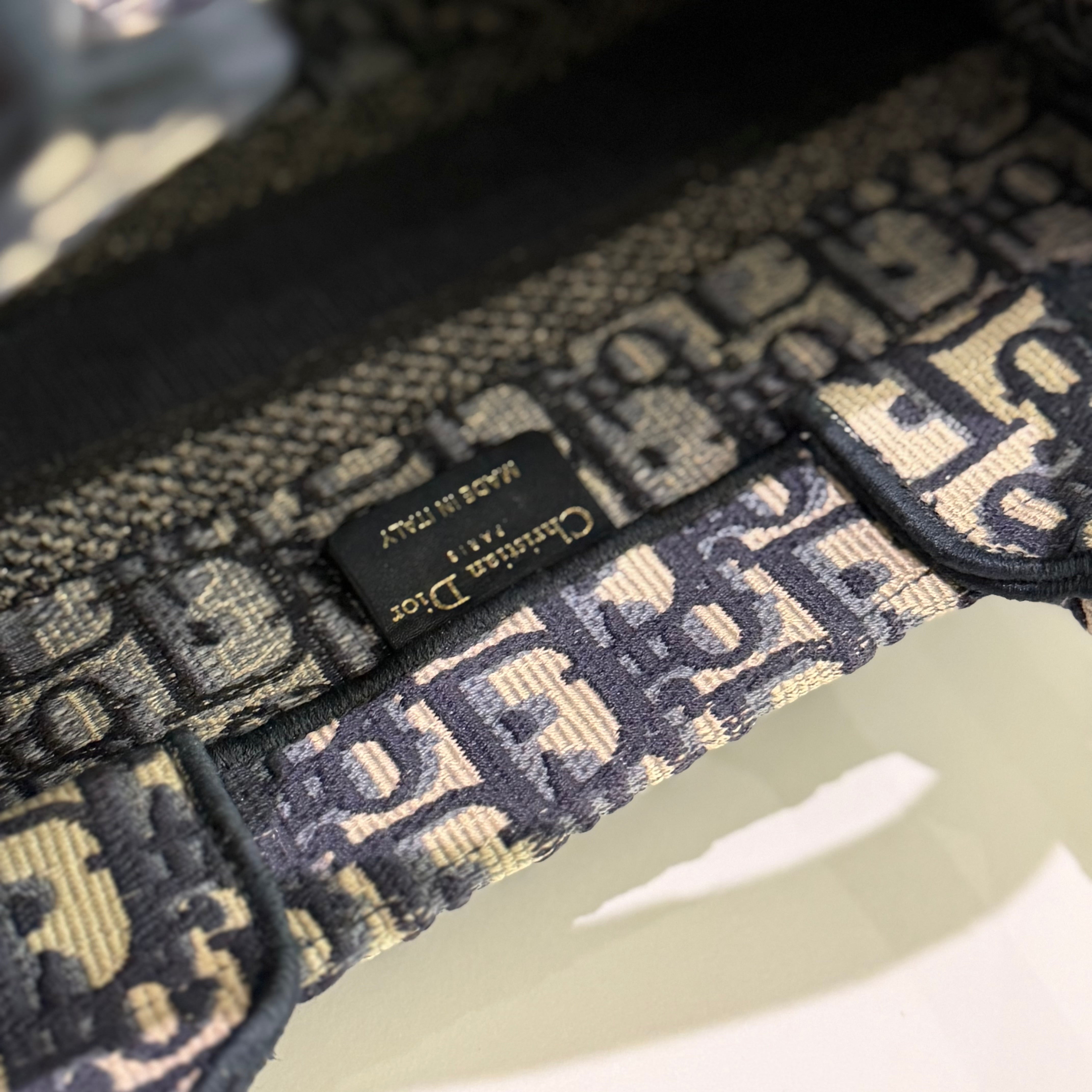 Dior Book Tote Monogram Blue Small Tote Bag