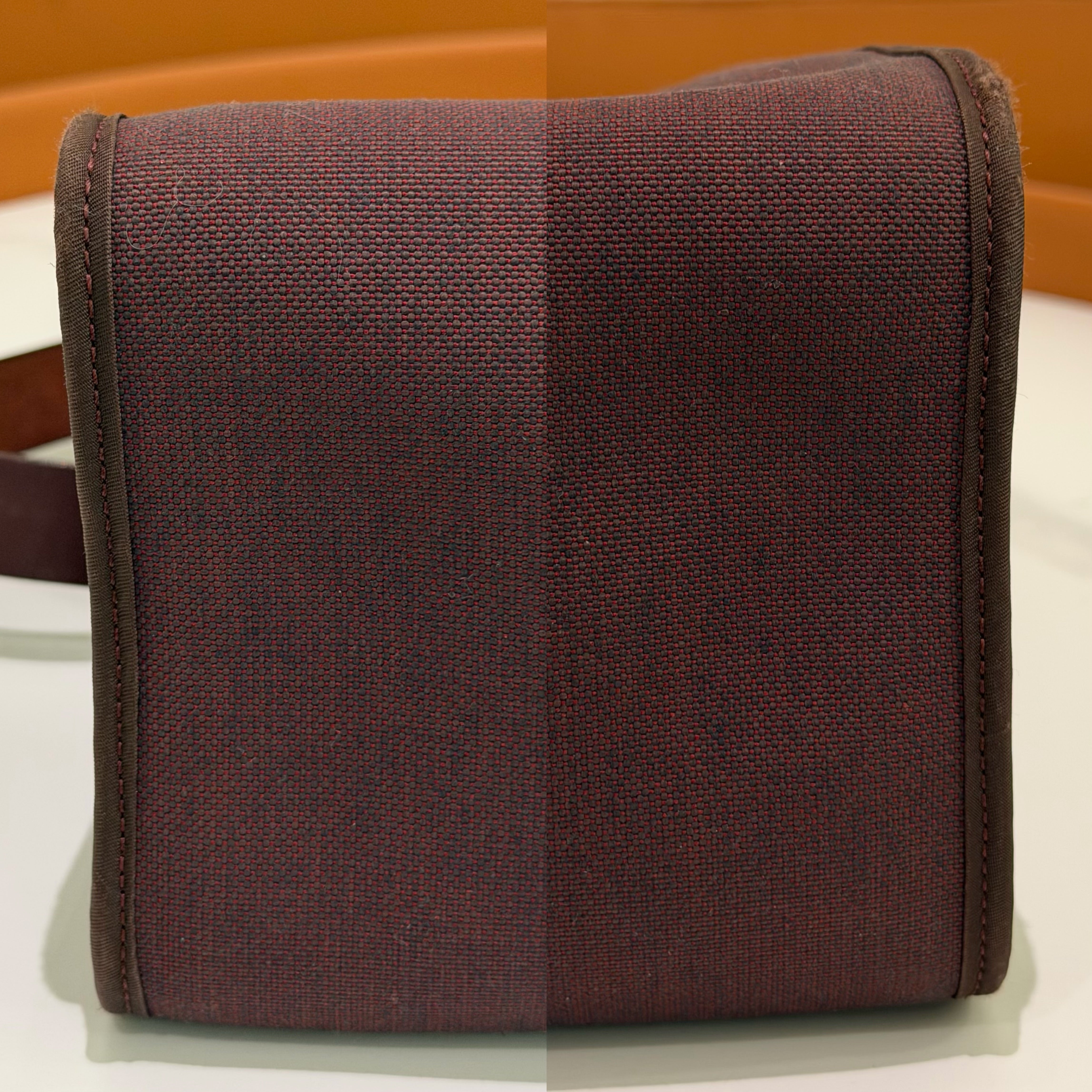 Hermes Herbag 39 Burgundy with Silver Hardware