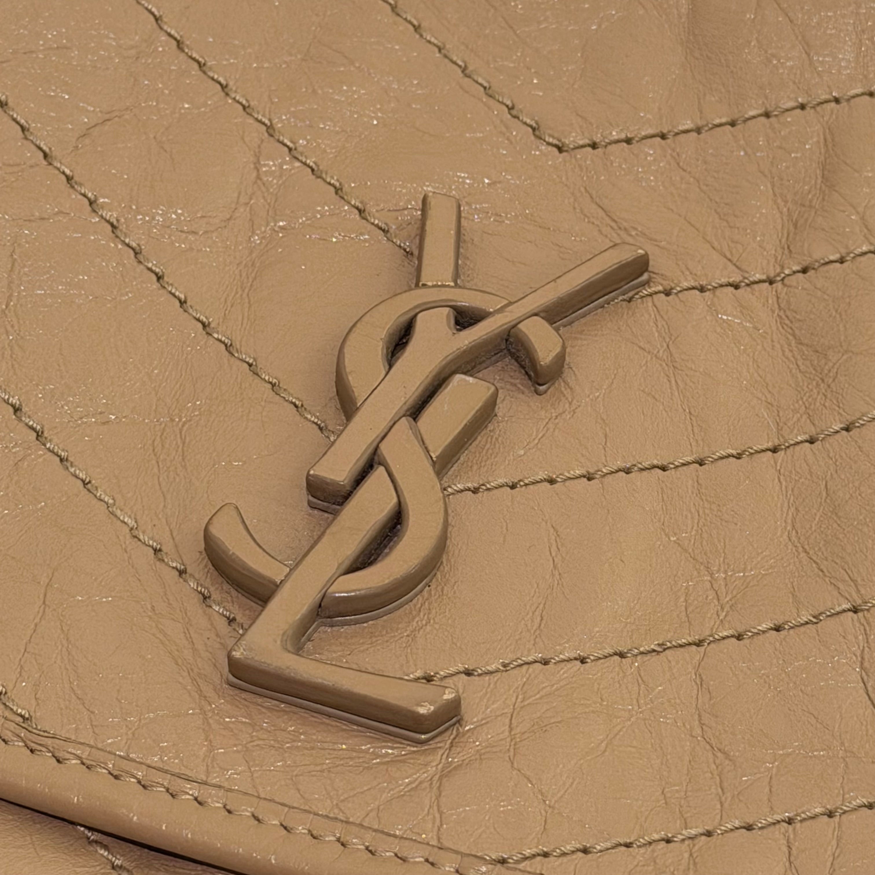 Saint Laurent Niki Medium Chain Shoulder Bag Beige