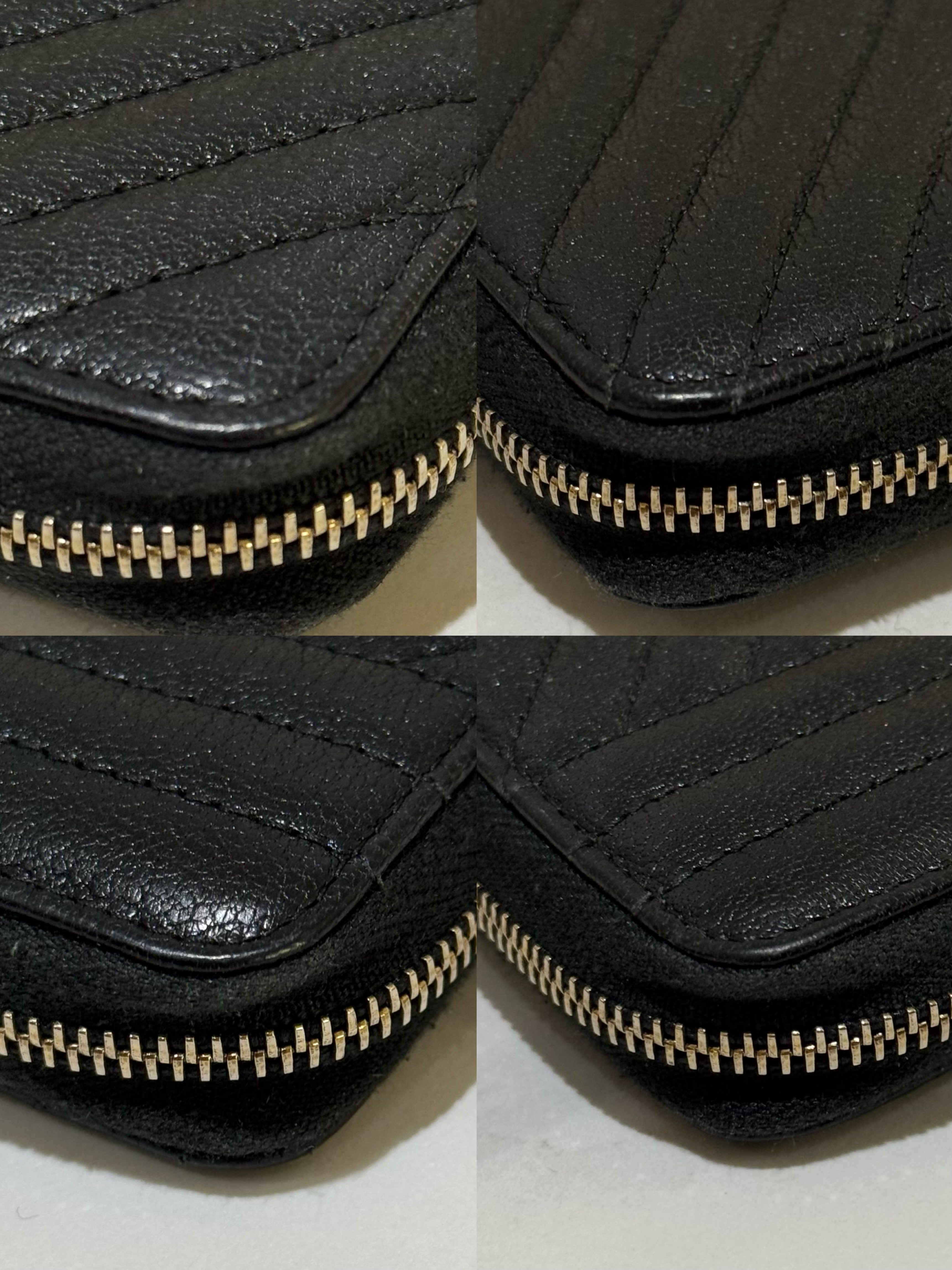 CHANEL MEDIUM ZIP WALLET BLACK WITH GOLD HARDWARE