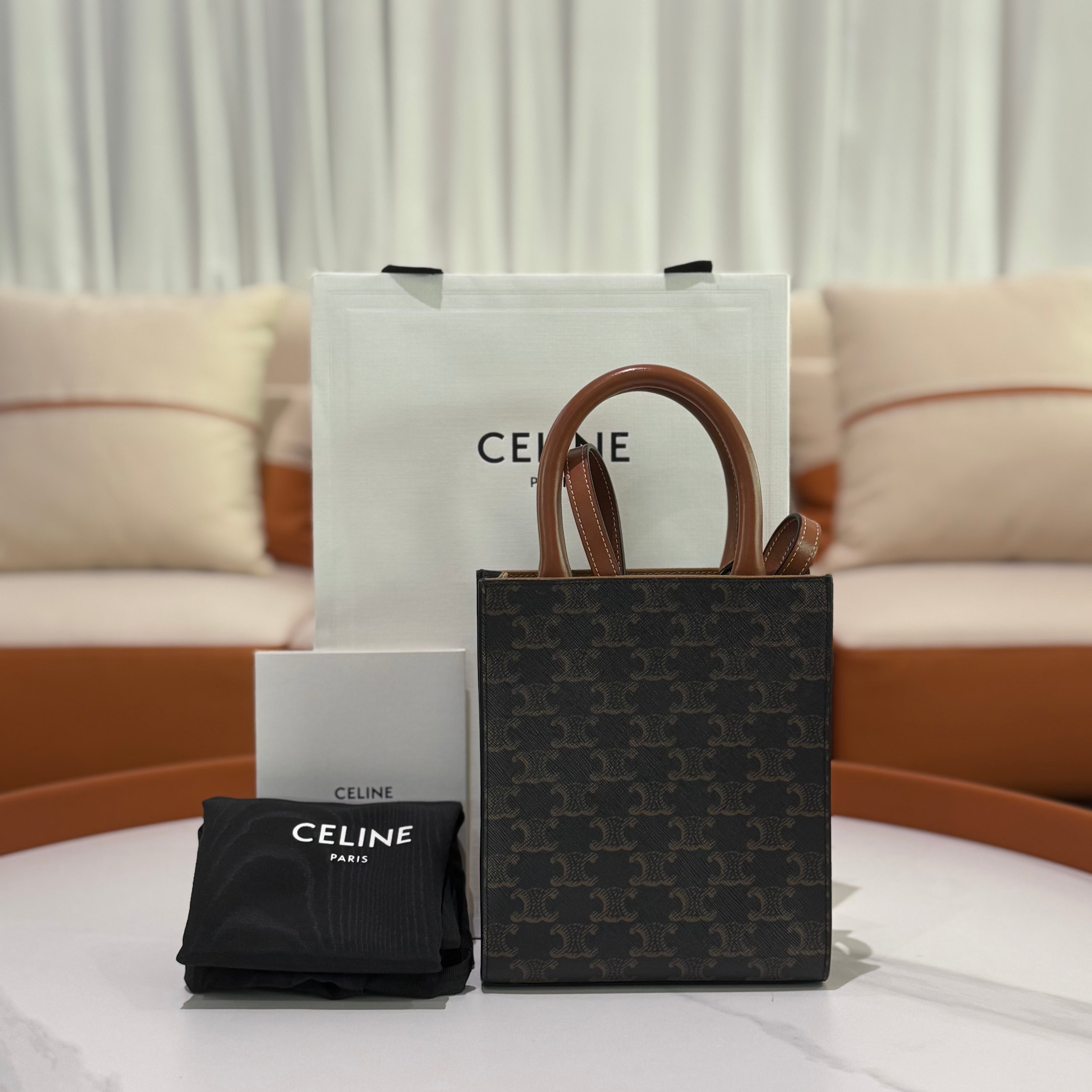 CELINE MINI CABAS TOTE VINTAGE MONOGRAM