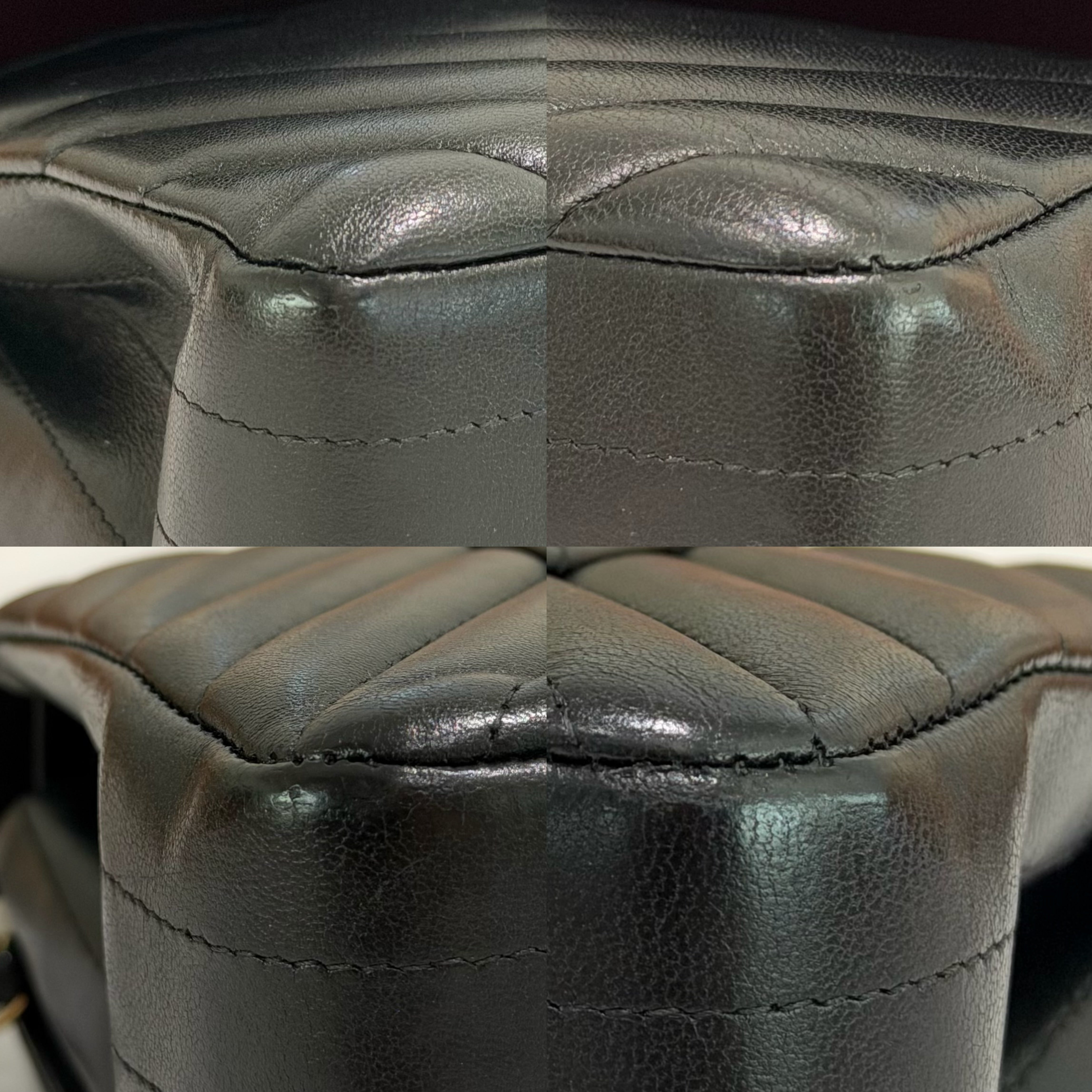 CHANEL CLASSIC FLAP MEDIUM V-QUILTED LAMBSKIN (LASER MODEL)