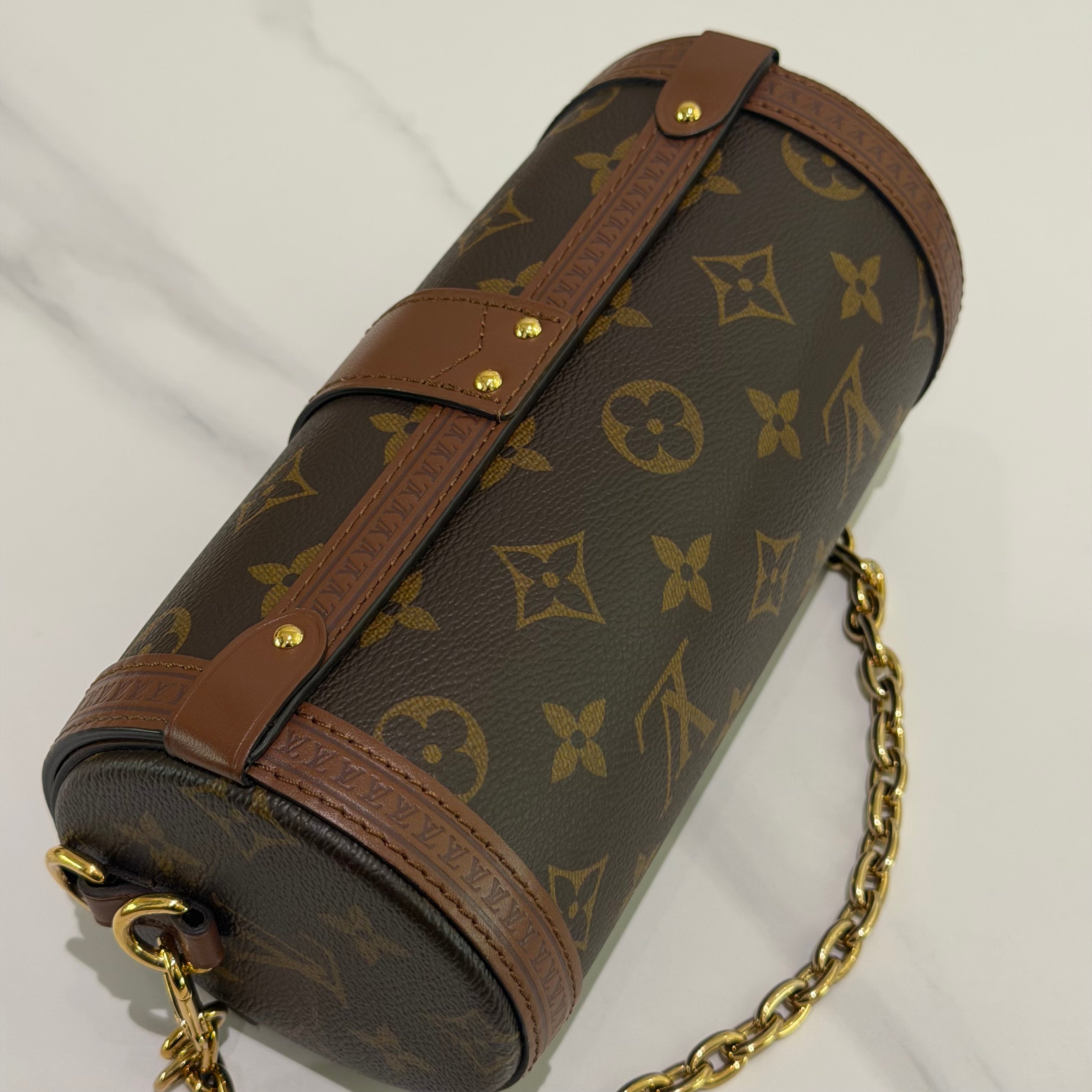 Louis Vuitton Papillon Monogram Barrel Bag (Chip Model)