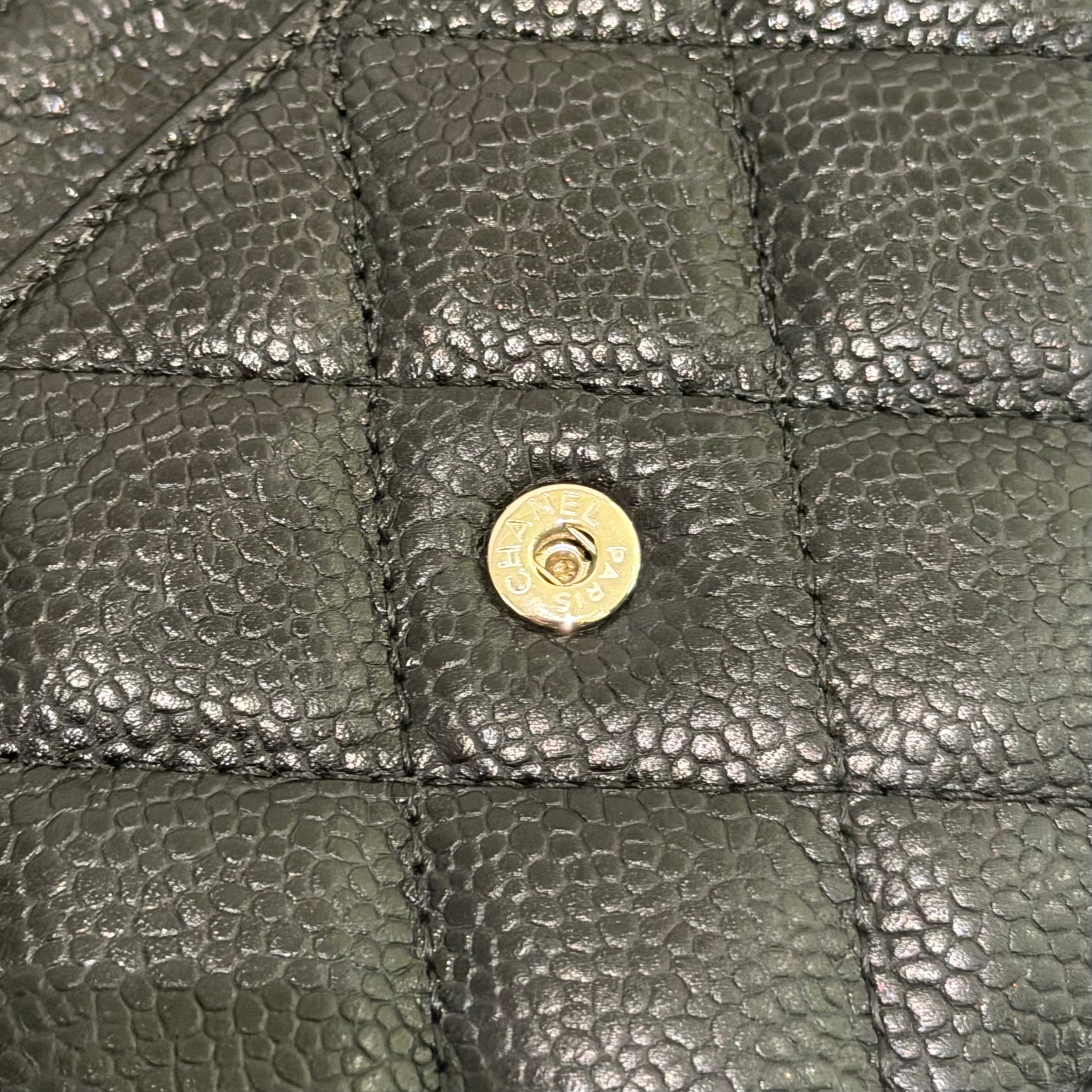 Chanel WOC Black Caviar Leather with Silver Hardware (Authenticity Card Version)