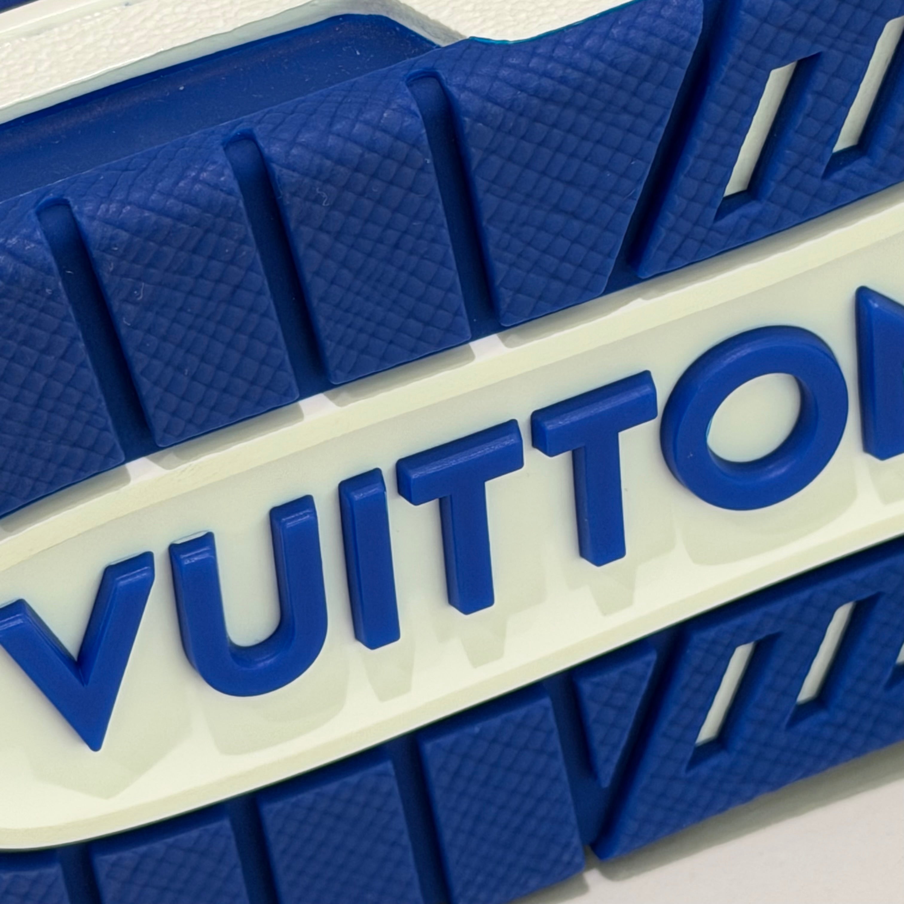LOUIS VUITTON TRAINER BLUE WHITE MONOGRAM SNEAKERS