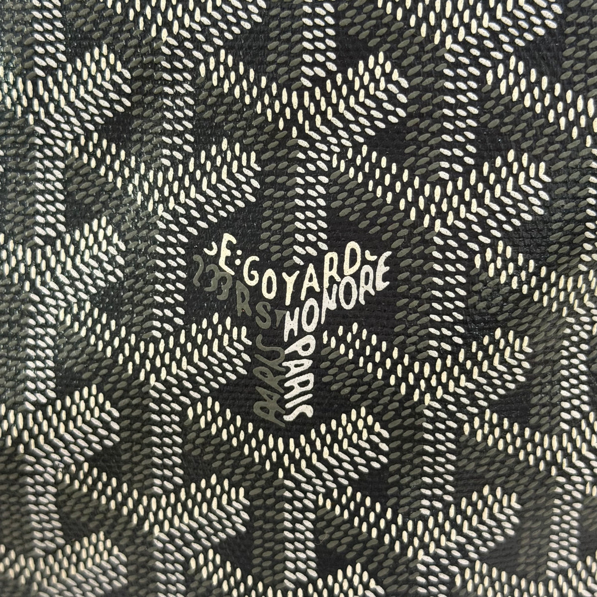 Goyard Hobo Bag Grey with Heart Painting