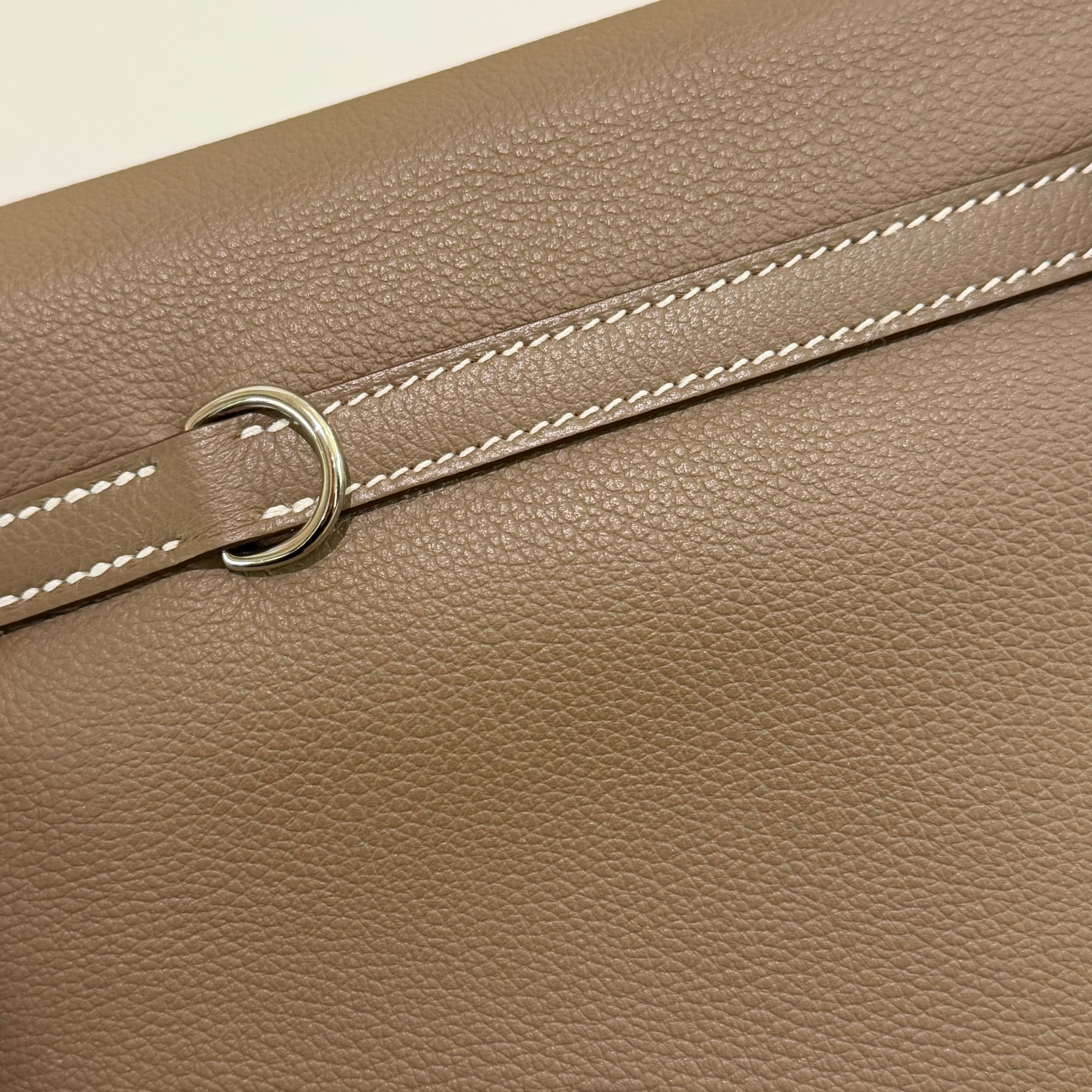 Hermès Kelly Danse Etoupe Epsom Leather Palladium Hardware