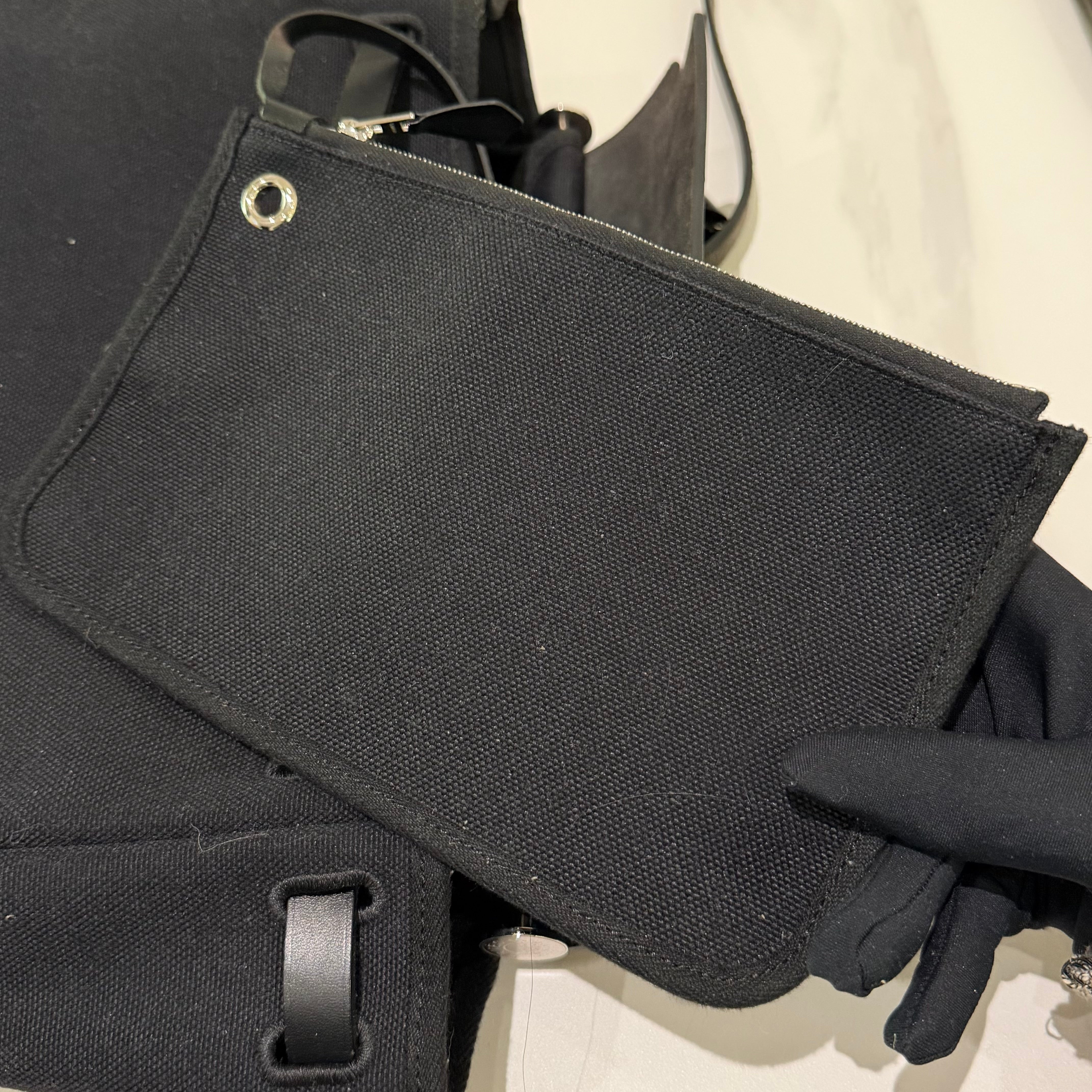 Hermes Herbag 31 Black with Silver Hardware (Stamp U)