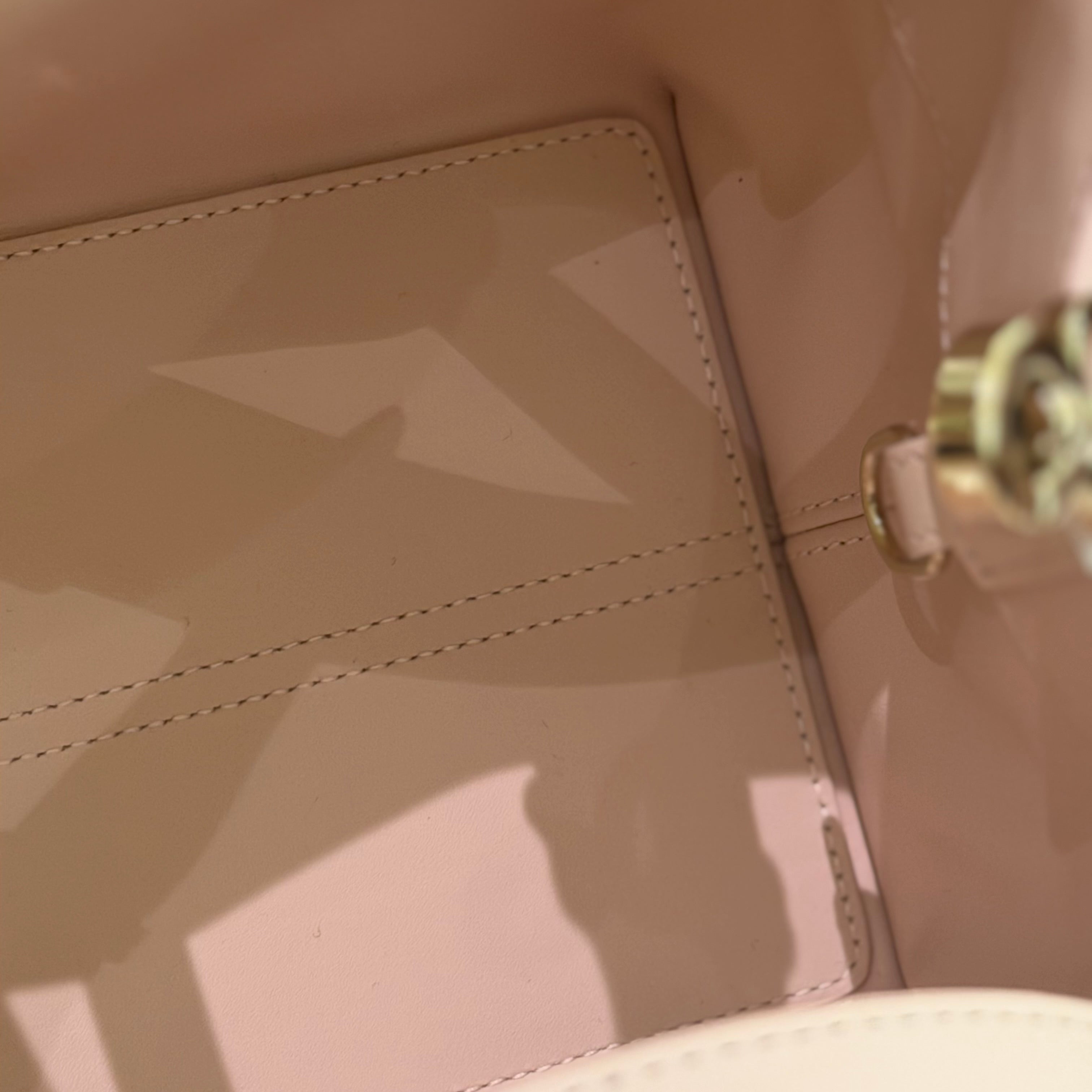 Dior Toujours Light Pink Small Quilted Top Handle Bag