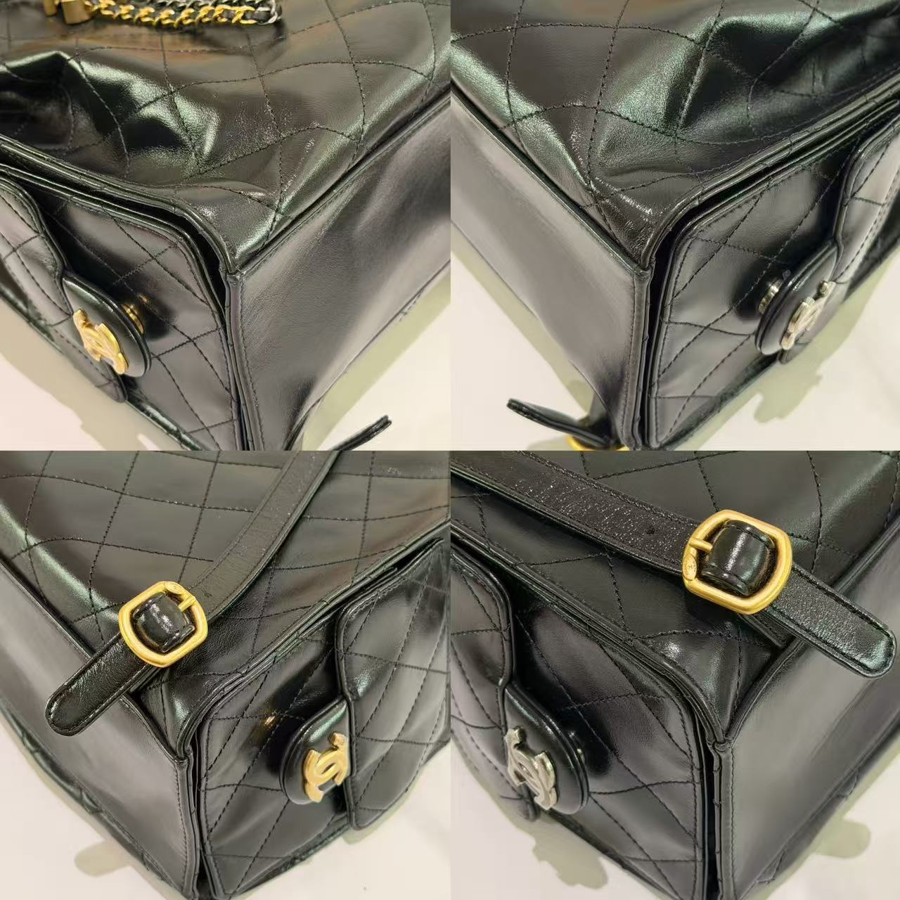 Chanel 25Bag Black Backpack (Chip Model)
