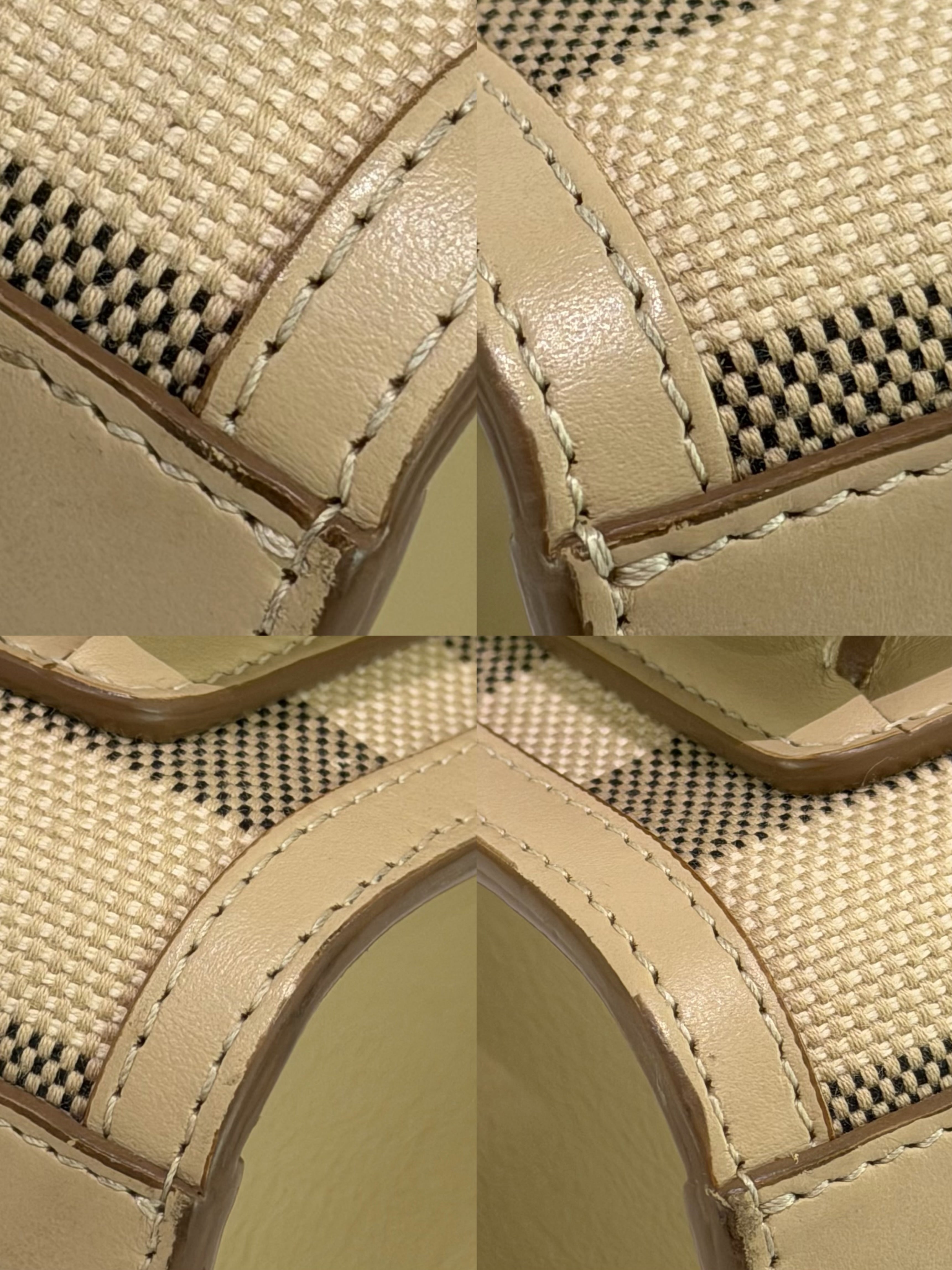 Burberry Check Canvas & Leather Messenger Crossbody Bag