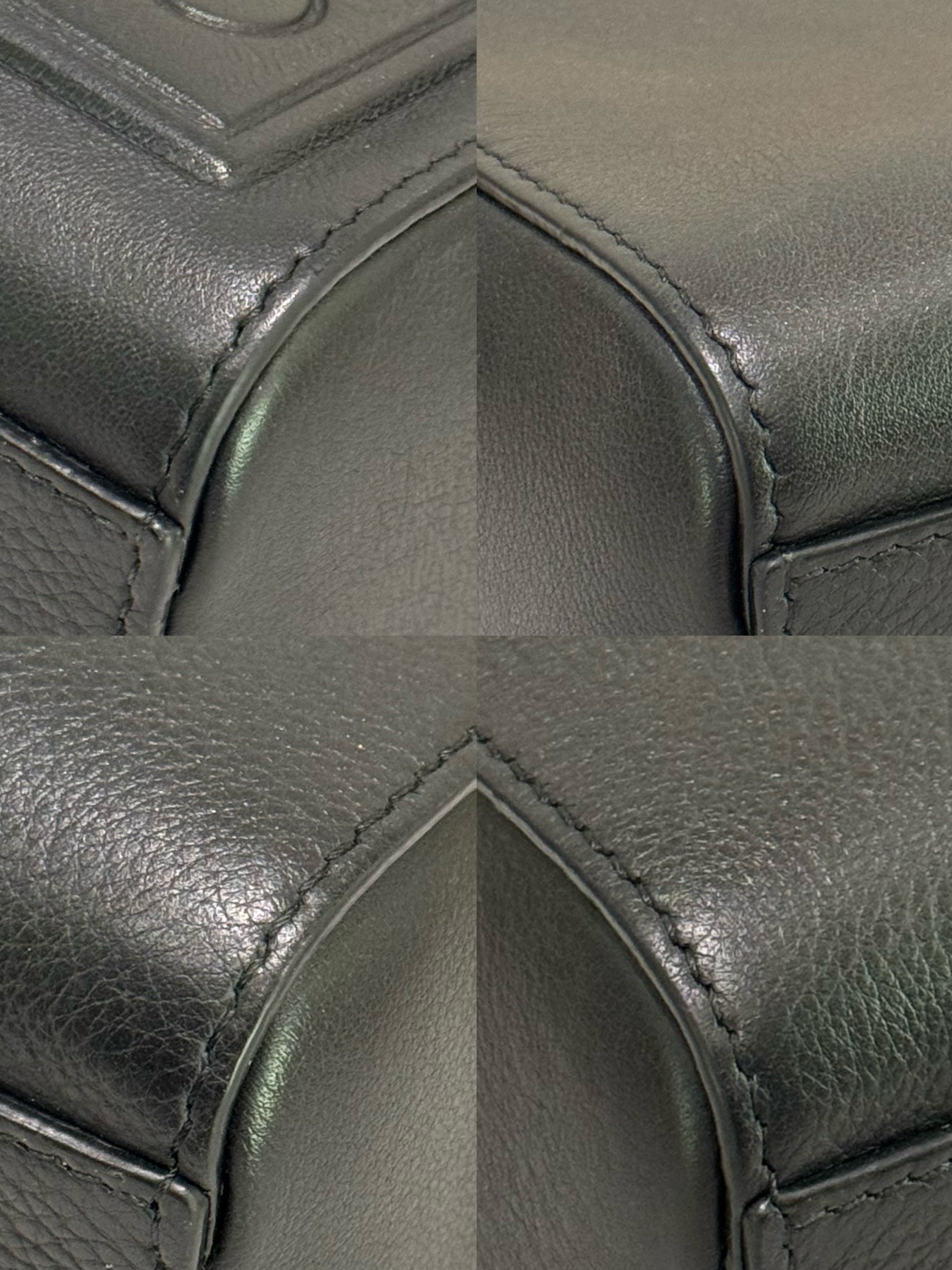 LOEWE BLACK EMBOSSED CAMERA BAG
