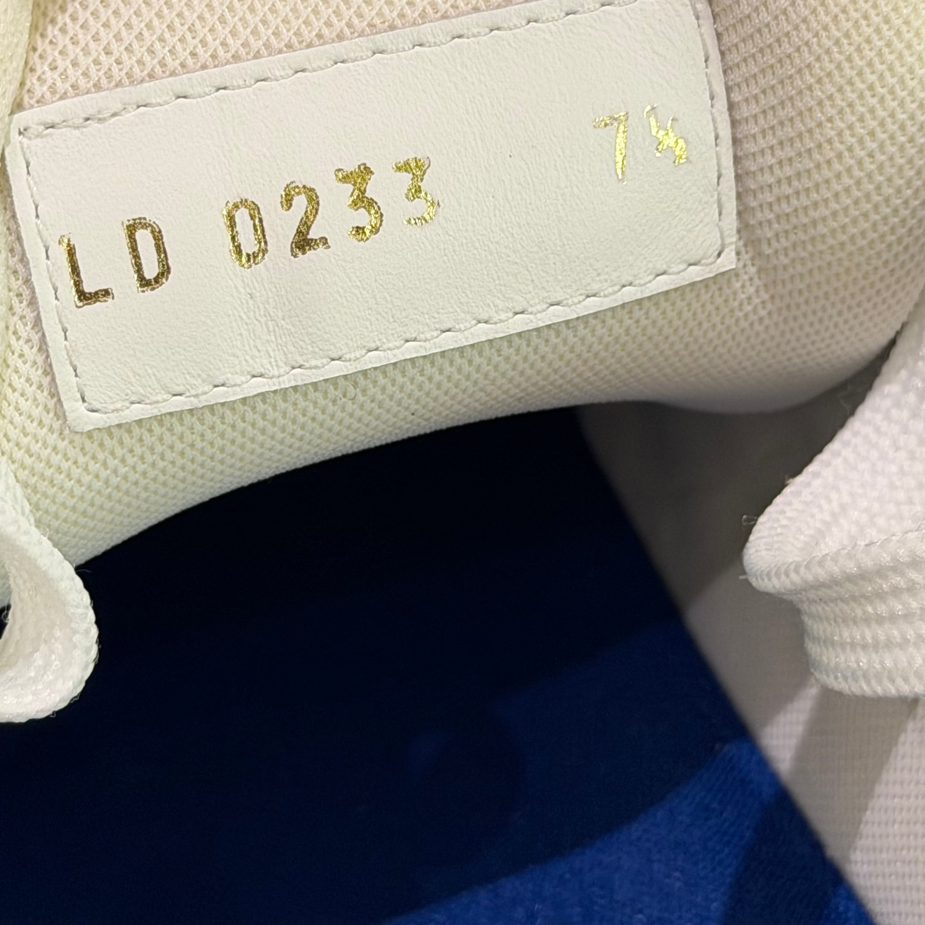LOUIS VUITTON TRAINER BLUE WHITE MONOGRAM SNEAKERS