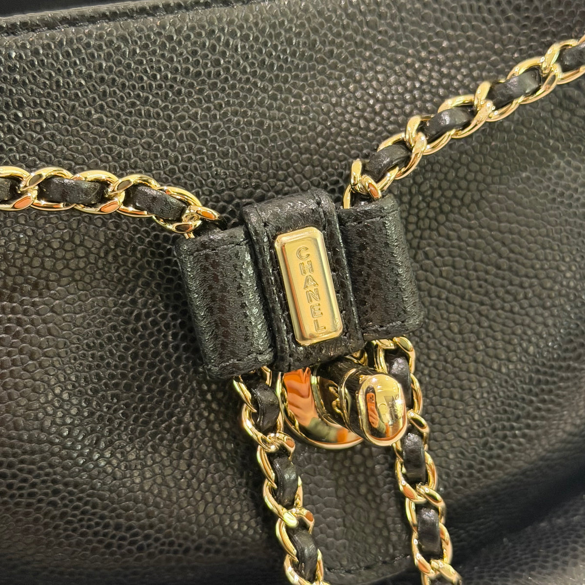 Chanel Duma Medium Backpack Black Caviar Leather with Silver Hardware (Chip Model)