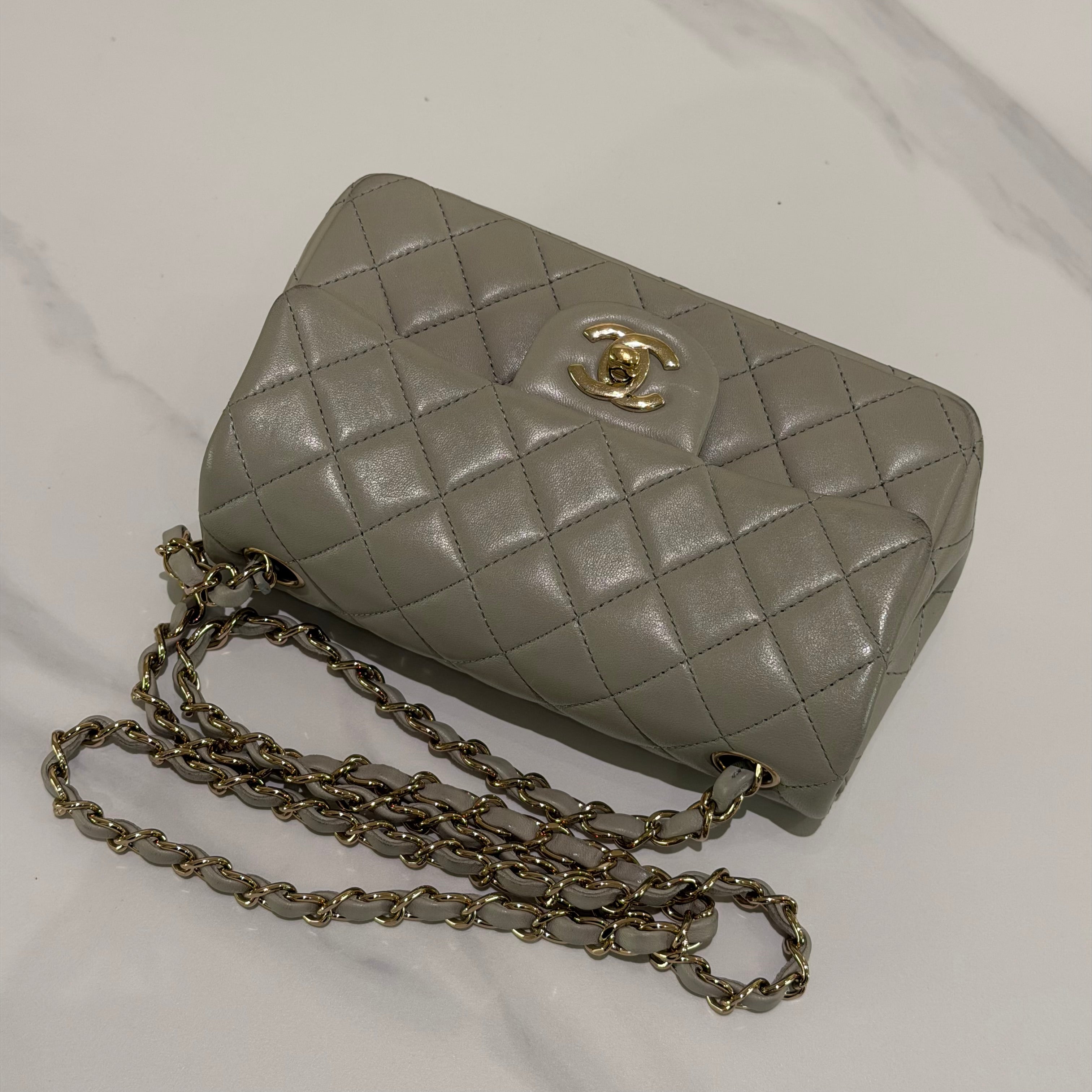Chanel CF Mini Light Grey (Chip Model)