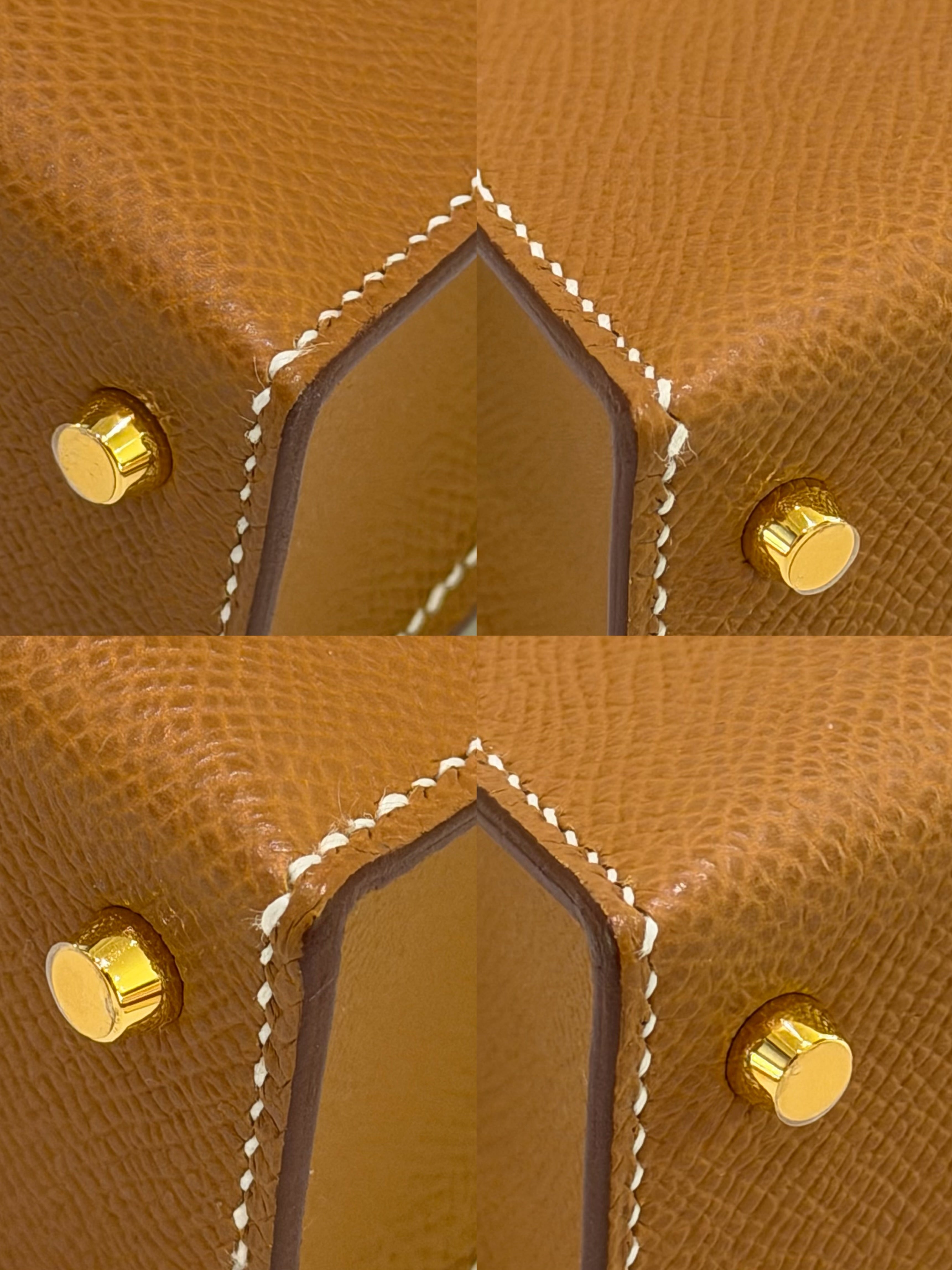 HERMÈS MINI KELLY II GOLD EPSOM LEATHER WITH GOLD HARDWARE (STAMP W)