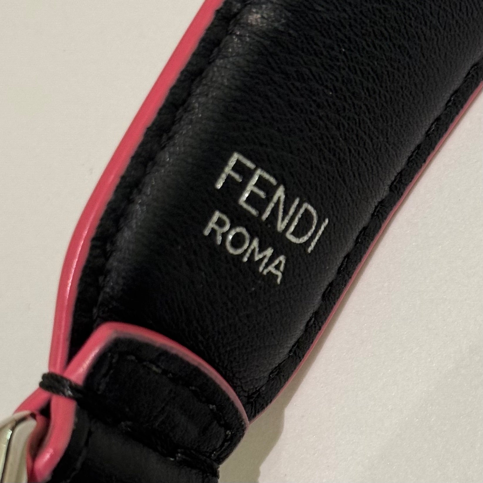 FENDI 3JOURS BLACK CALFSKIN BATWING BAG WITH SILVER HARDWARE