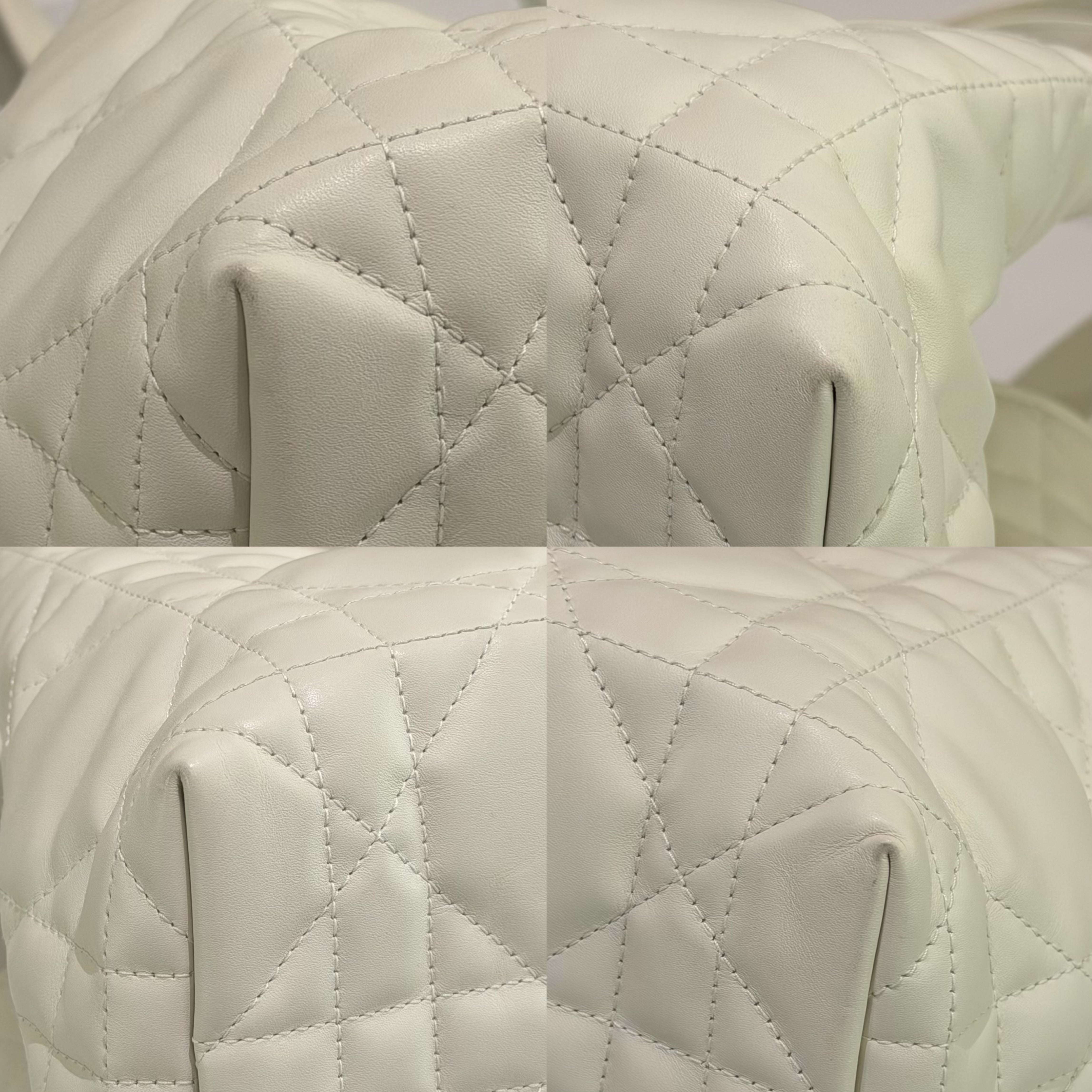 DIOR BOOK TOTE MEDIUM WHITE EMBROIDERED BAG