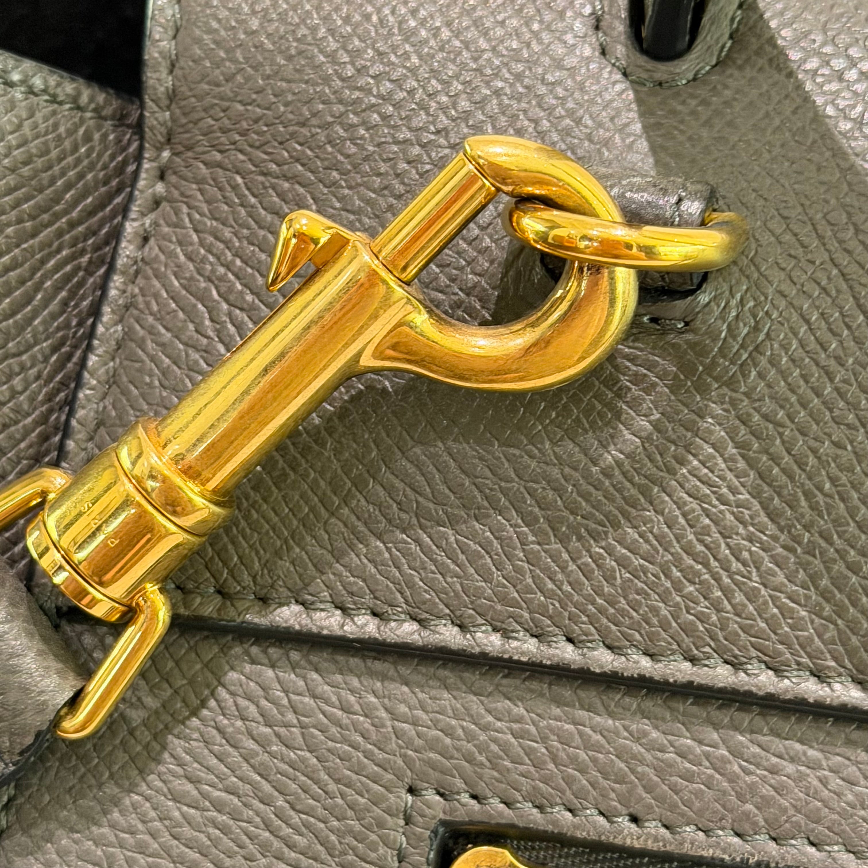 CELINE MICRO LUGGAGE HANDBAG GREY CALFSKIN LEATHER