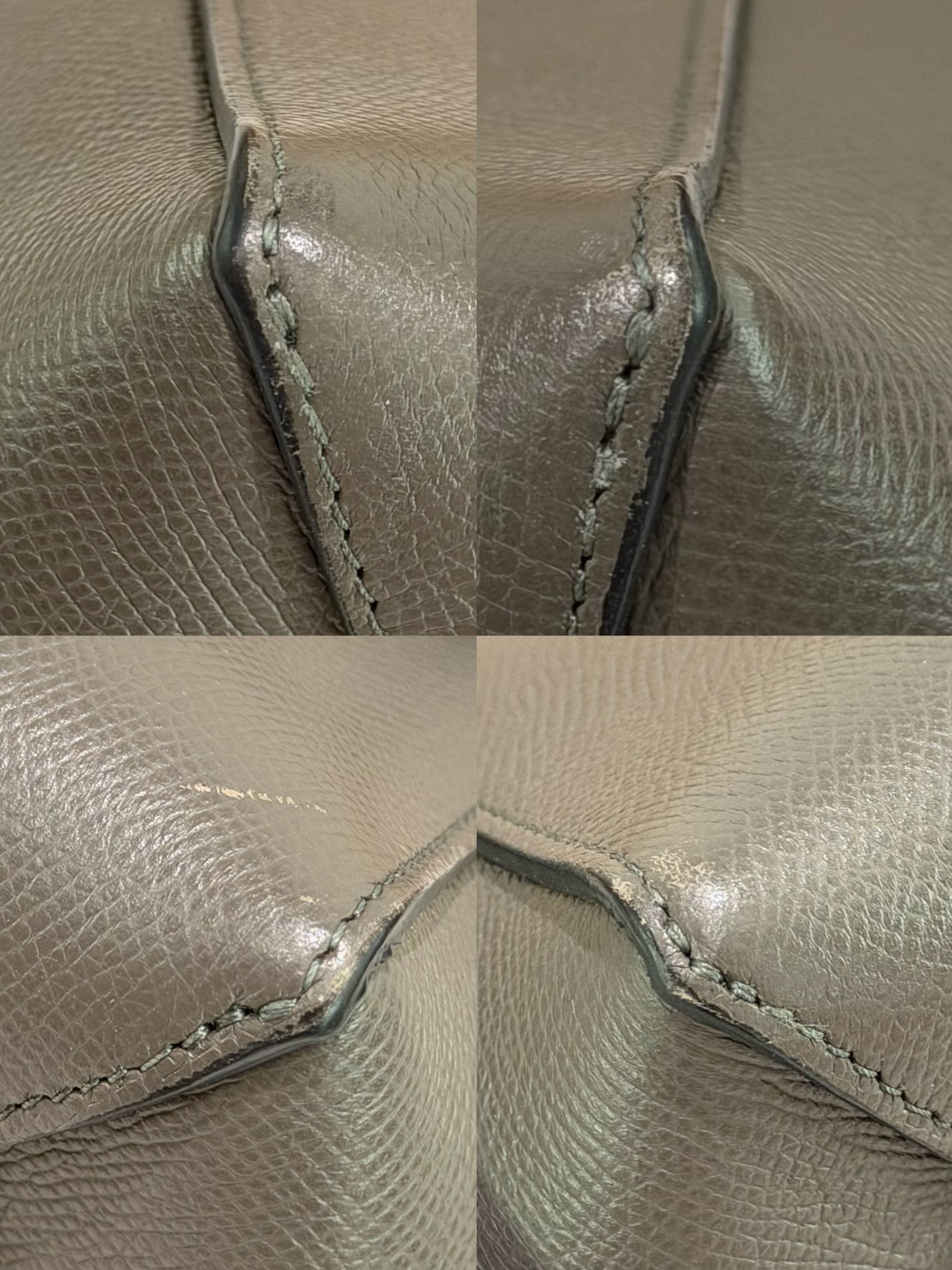 CELINE MICRO LUGGAGE HANDBAG GREY CALFSKIN LEATHER