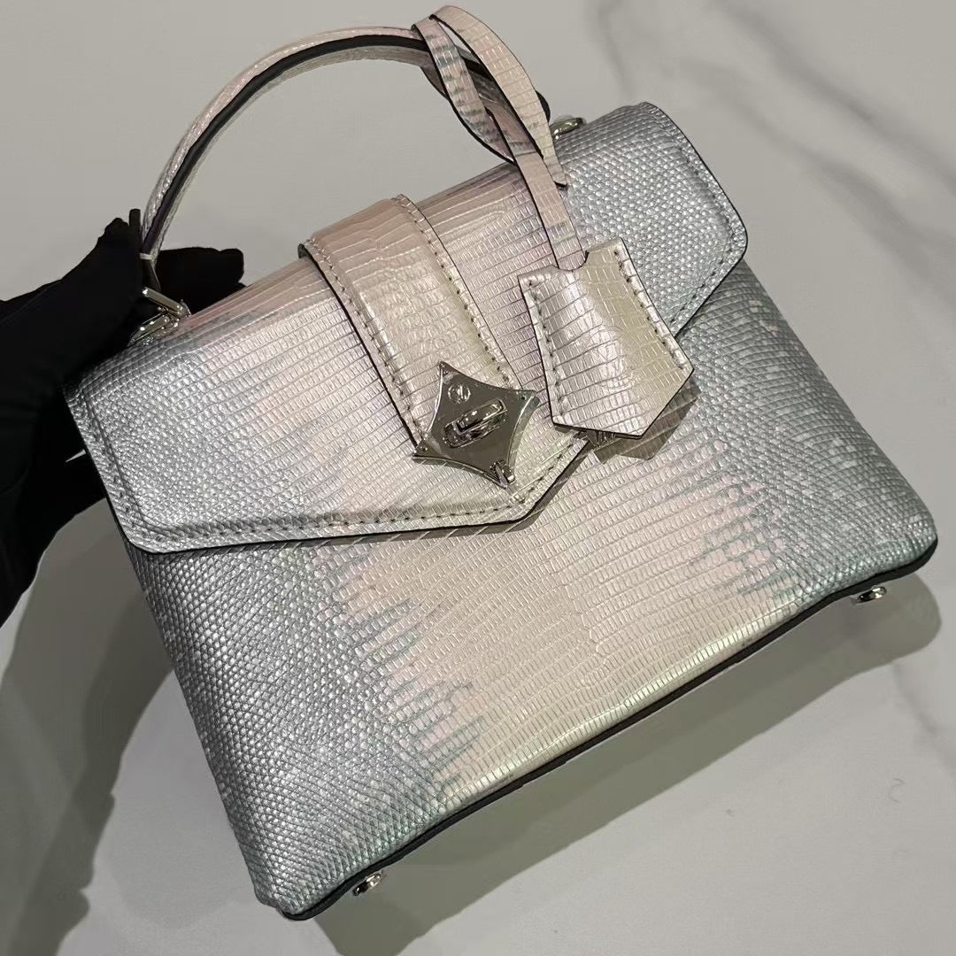 LOUIS VUITTON ROSE DES VENTS MINI GRADIENT LIZARD LEATHER GREY PINK – BRAND NEW WITH STICKERS