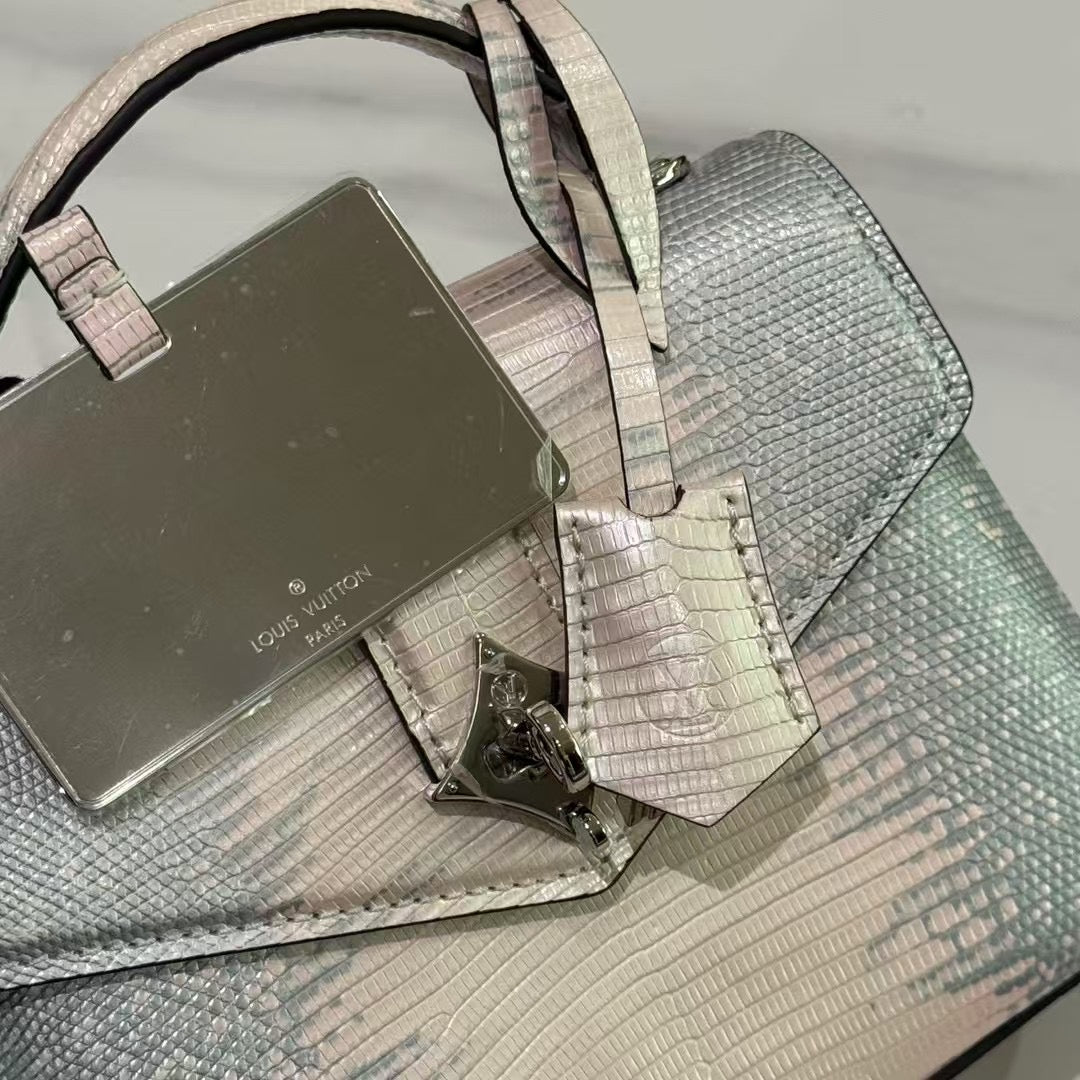 LOUIS VUITTON ROSE DES VENTS MINI GRADIENT LIZARD LEATHER GREY PINK – BRAND NEW WITH STICKERS