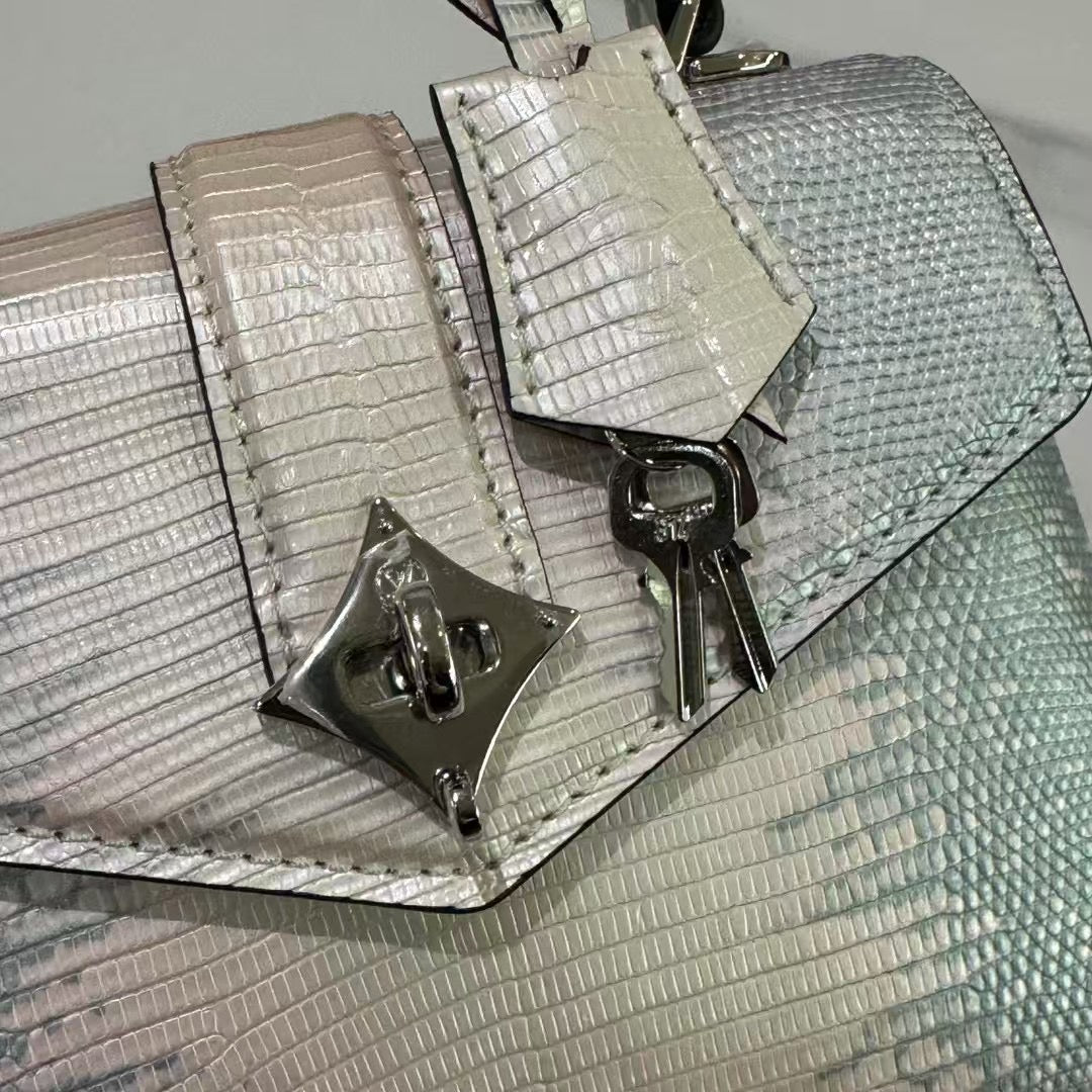 LOUIS VUITTON ROSE DES VENTS MINI GRADIENT LIZARD LEATHER GREY PINK – BRAND NEW WITH STICKERS