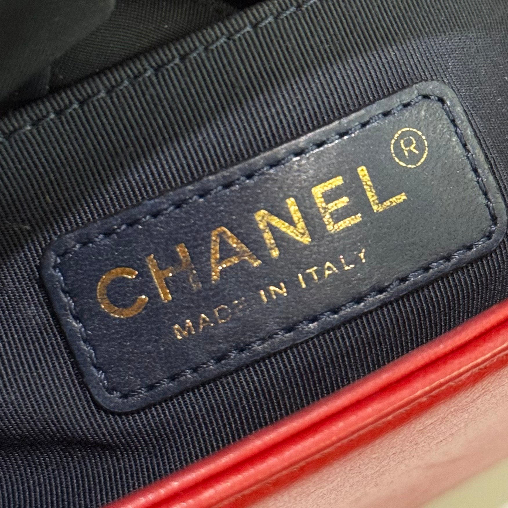 CHANEL SMALL RED VELVET & PLAID LEBOY BAG – EDINBURGH COLLECTION
