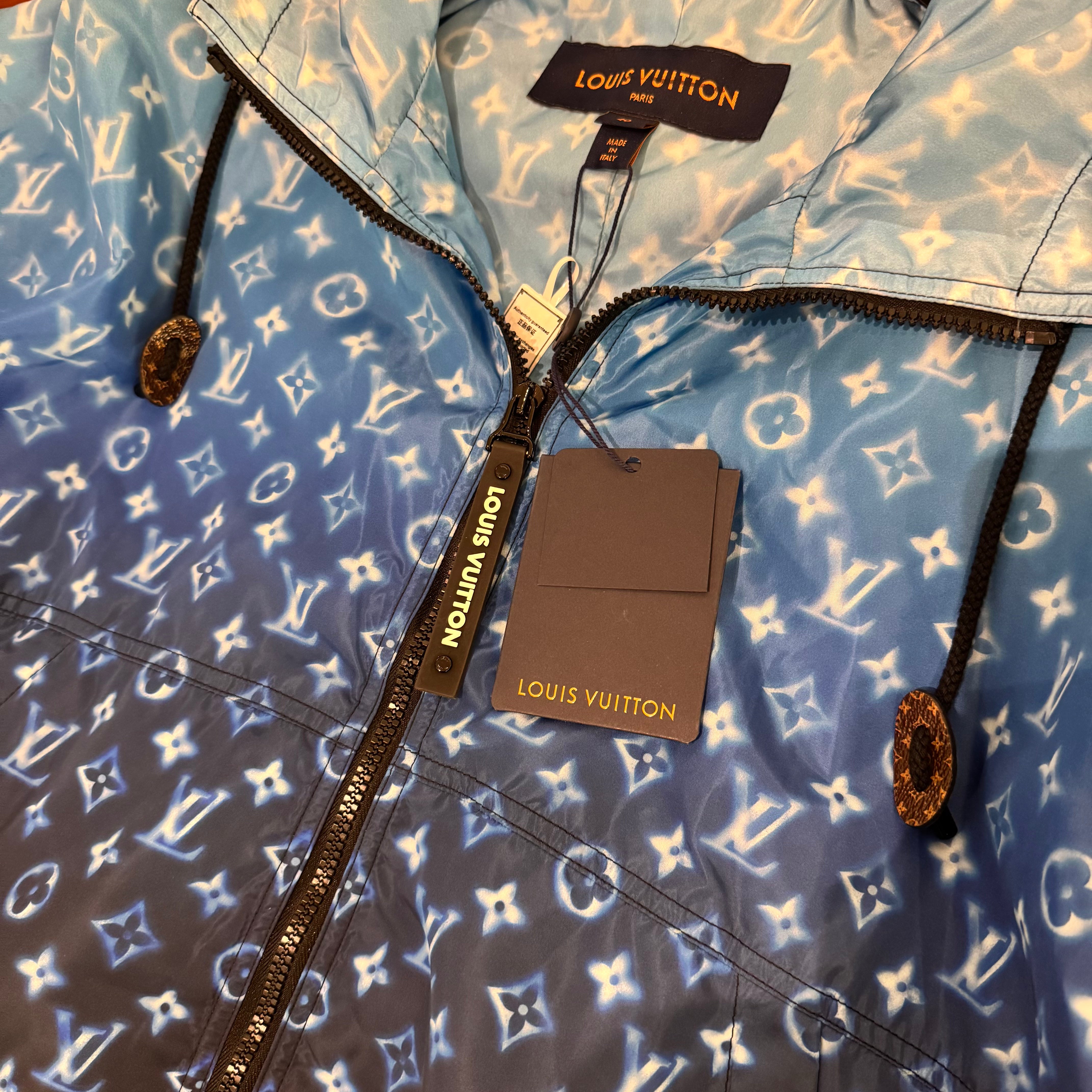 LOUIS VUITTON WATER-REPELLENT NYLON PRINT HOODED COAT